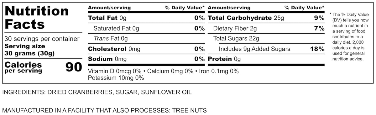 Dried Cranberries Original 2 Pound (32 oz) Batch Tested Gluten & Peanut Free | Resealable Bag | High in Antioxidant | Great for Salads, Cooking and Mixes | Sweetened