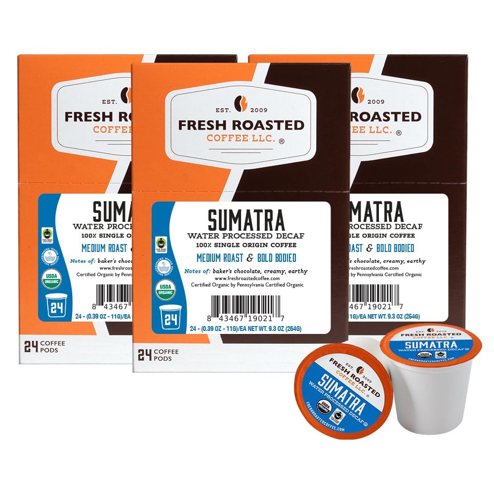Fresh Roasted Coffee, Italian Roast, Dark, 96 Pods for K Cup Brewers
