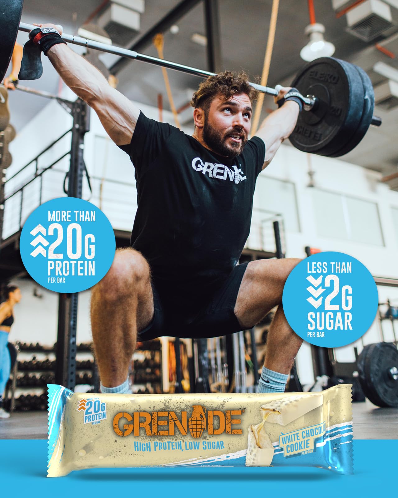 Grenade OREO White High Protein, Low Sugar Bars, 12 x 60 g – 21 g Protein per Snack Bar with Crunchy OREO Pieces & White Chocolate Coating