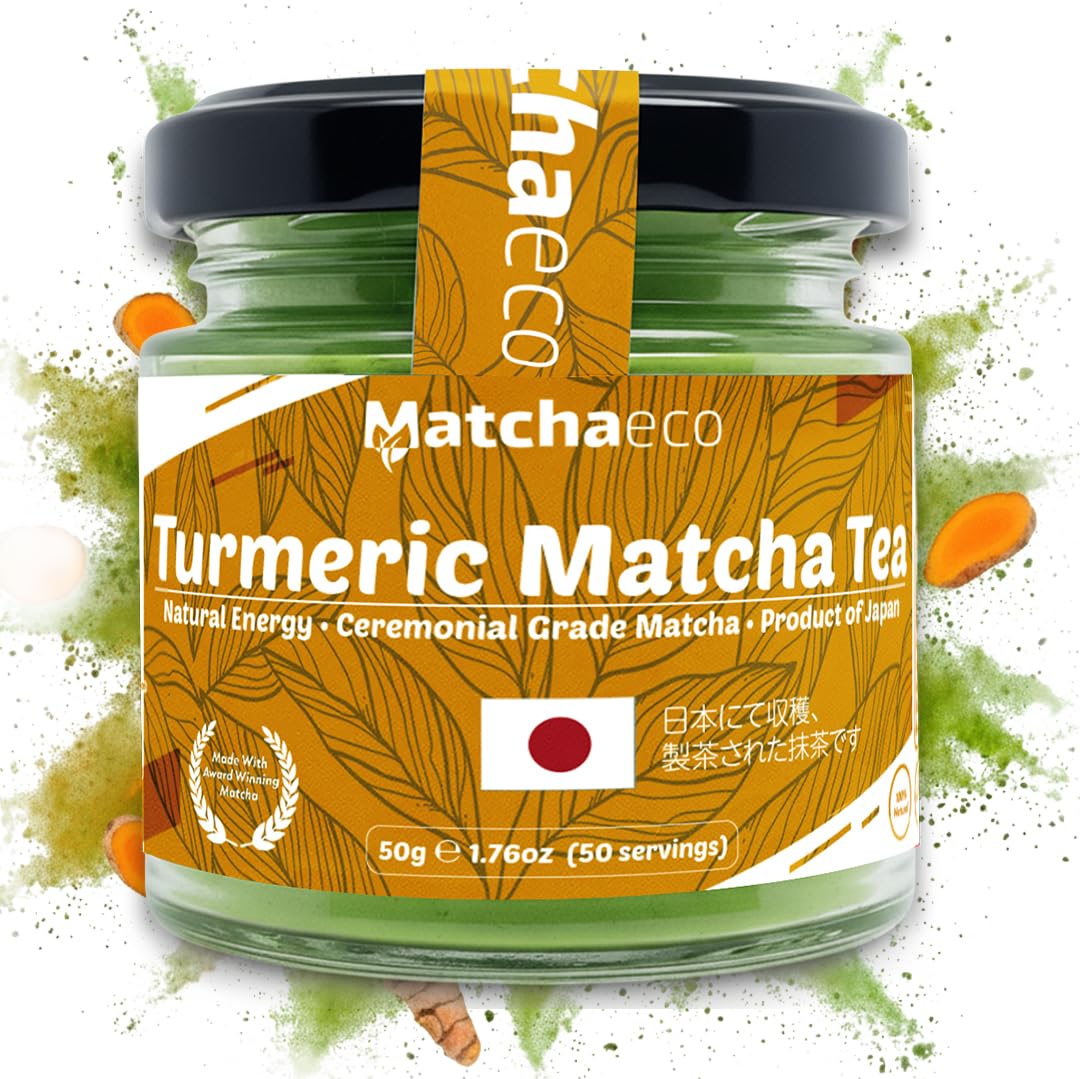 Matchaeco 2 x 50g [100g] Japanese Matcha Green Tea Powder |Authentic Stone Ground Ceremonial Grade From Japan | Natural Energy | Recyclable Jar | Vegan Baking Gift Ideas | Coffee Alternative