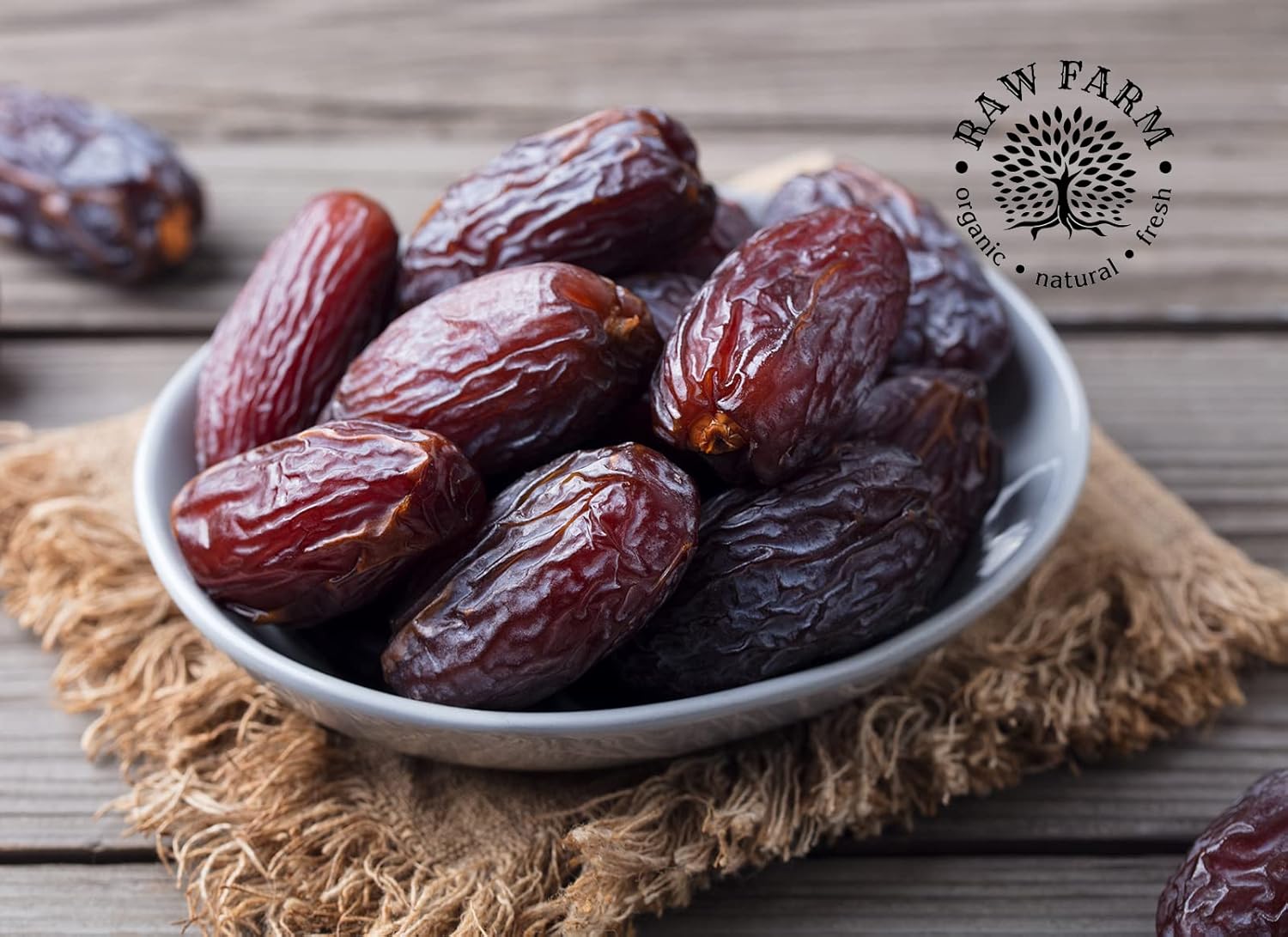Raw Farm - Raw Fresh Medjool Dates With Pits 1 kg – Large Size, Naturally Sweet & Juicy, No Added Sugar, Preservatives or Additives, Premium Quality Vegan Snack