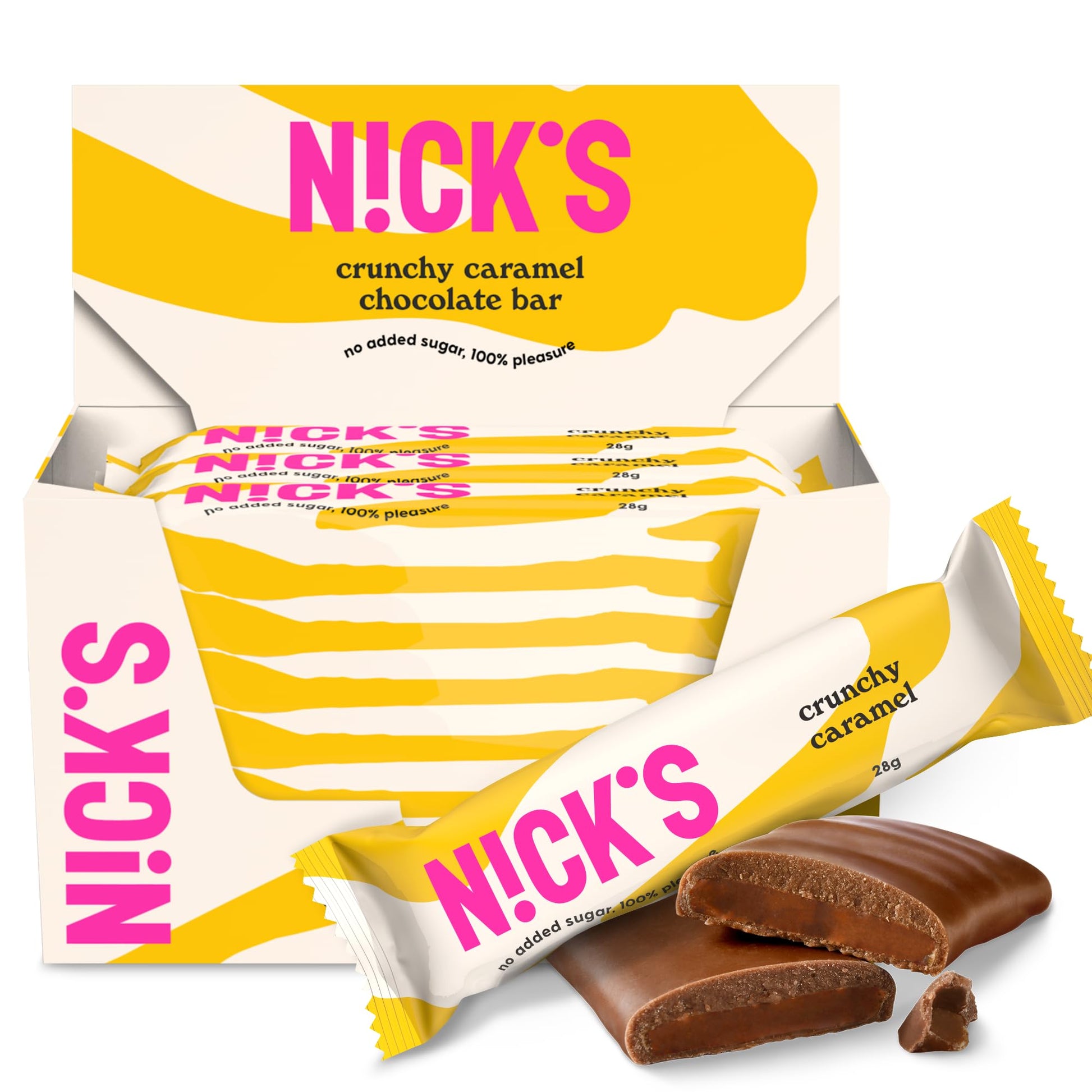 NICKS Peanuts n fudge Keto Chocolate Bars No Added Sugar 175 Calories, 4.1 Net carbs, Gluten Free Sweets Low carb Candy Snack Bar (Multipack 15x40g)