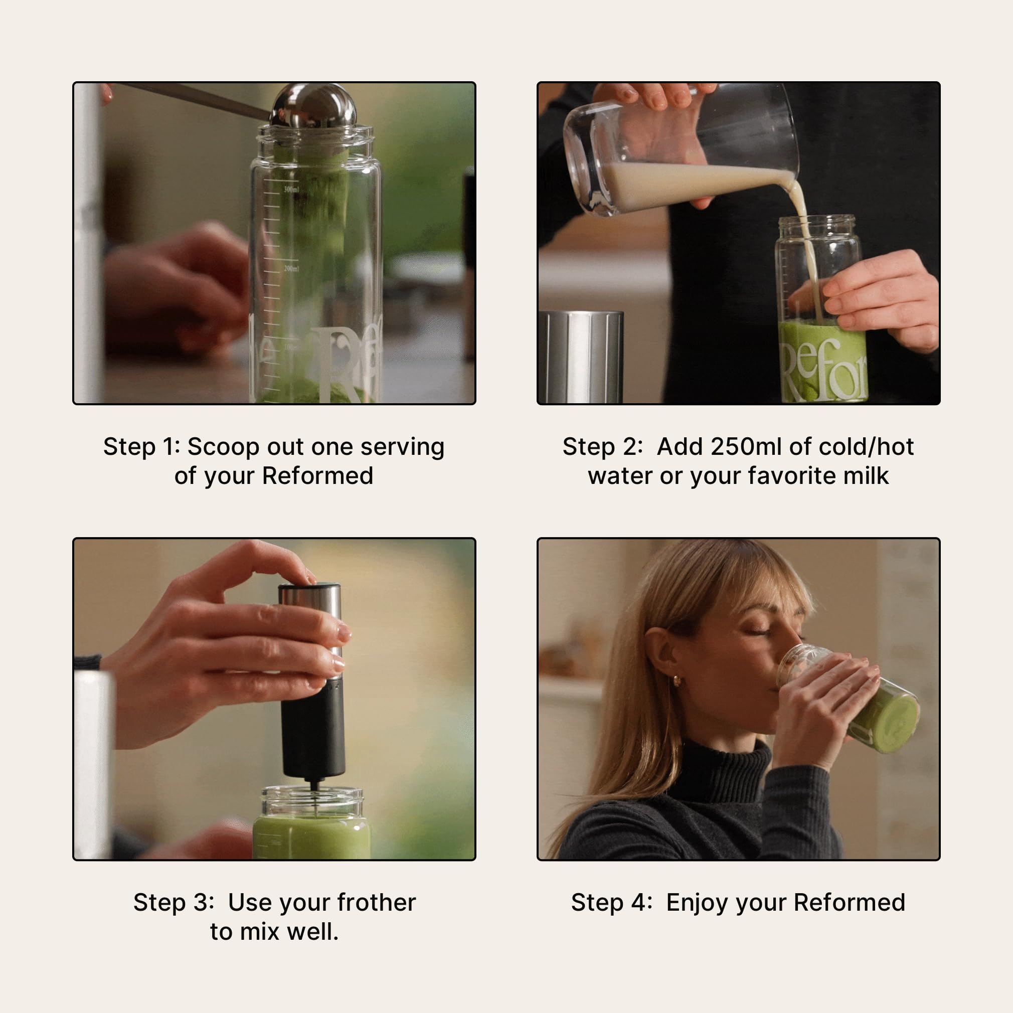 Reformed Collagen Matcha Powder I Hydrolysed Collagen (Marine), Ceremonial Grade, Skin Health, Reduce Bloating, Functional Mushrooms, 21 Vitamins & Minerals, I UK Made I 1 Month Supply