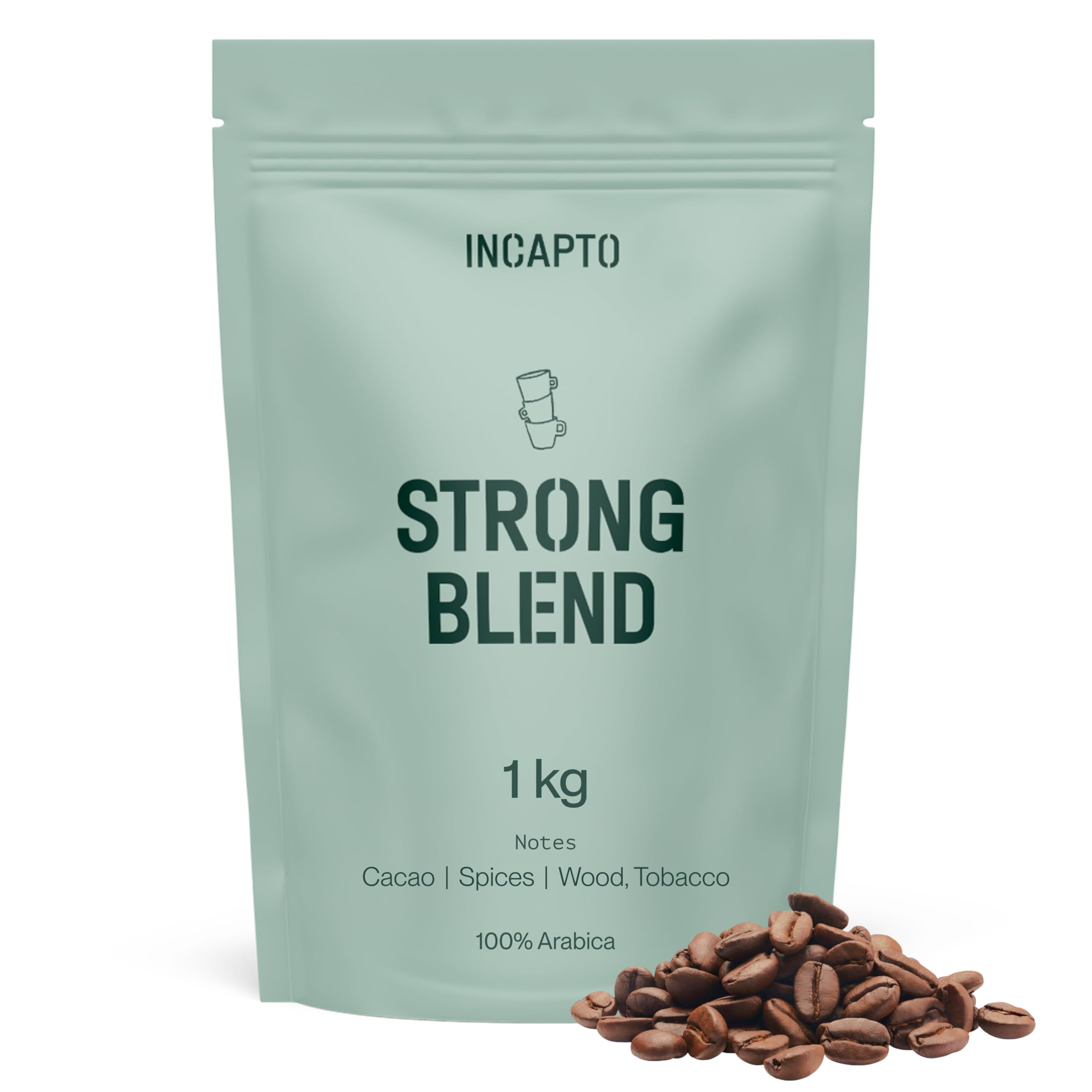 Incapto Medium Roast Jungle Blend Whole Bean Coffee 500g | Natural Rich Aroma and Flavor | Blend of Origins – Guatemala, Brazil, and Peru | 100% Arabica | Specialty Coffee 80 SCA Points
