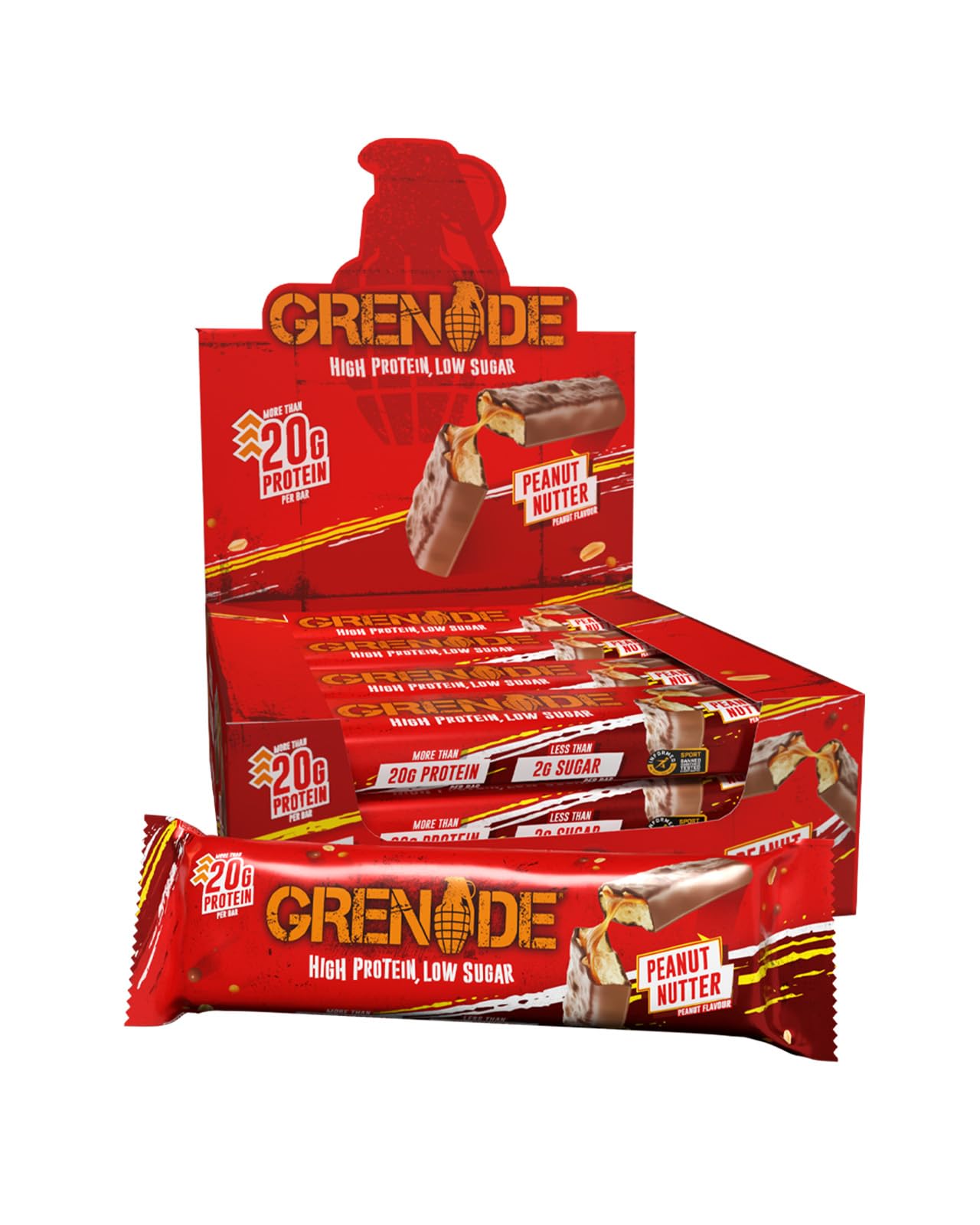 Grenade OREO White High Protein, Low Sugar Bars, 12 x 60 g – 21 g Protein per Snack Bar with Crunchy OREO Pieces & White Chocolate Coating