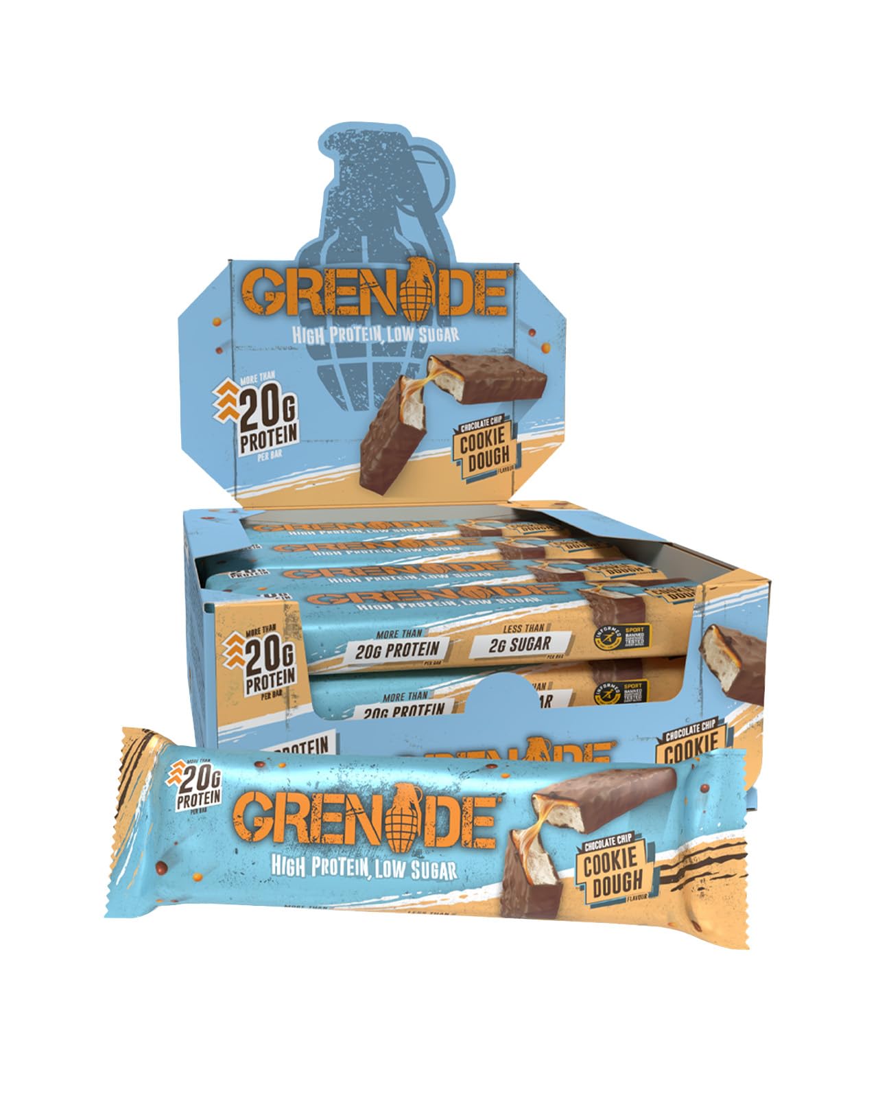 Grenade OREO White High Protein, Low Sugar Bars, 12 x 60 g – 21 g Protein per Snack Bar with Crunchy OREO Pieces & White Chocolate Coating