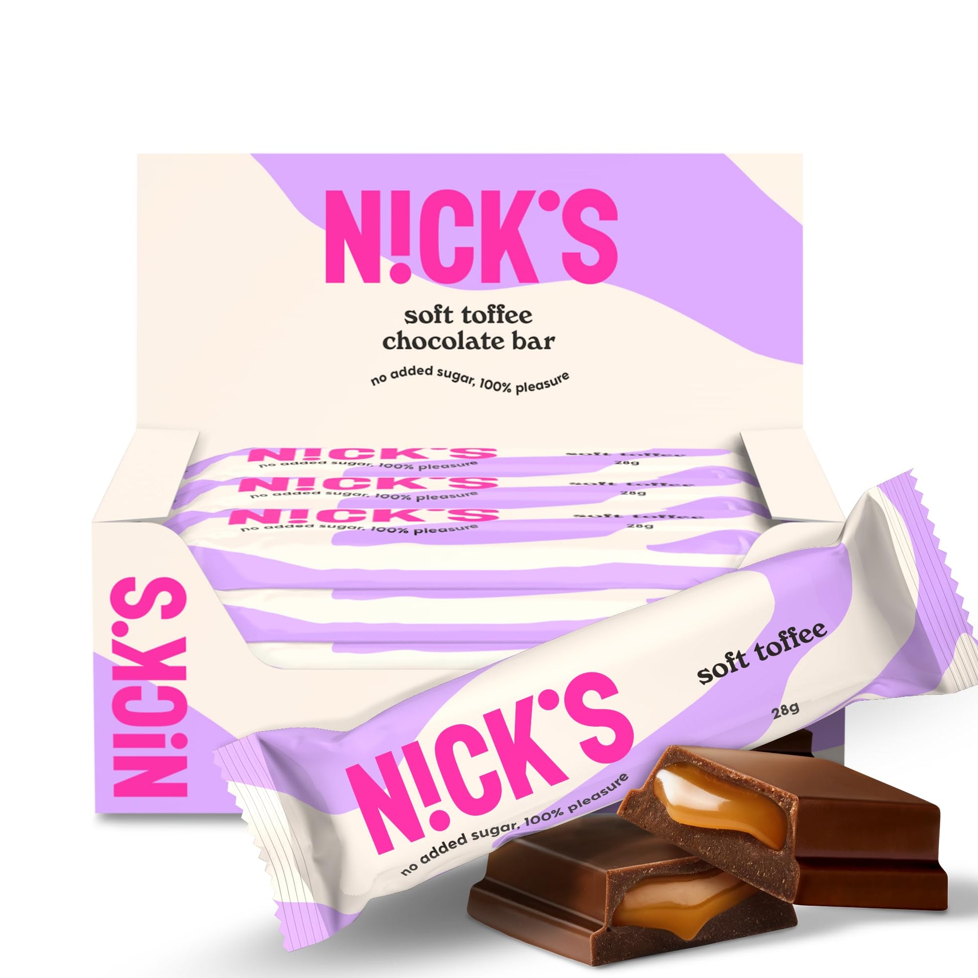 NICKS Peanuts n fudge Keto Chocolate Bars No Added Sugar 175 Calories, 4.1 Net carbs, Gluten Free Sweets Low carb Candy Snack Bar (Multipack 15x40g)