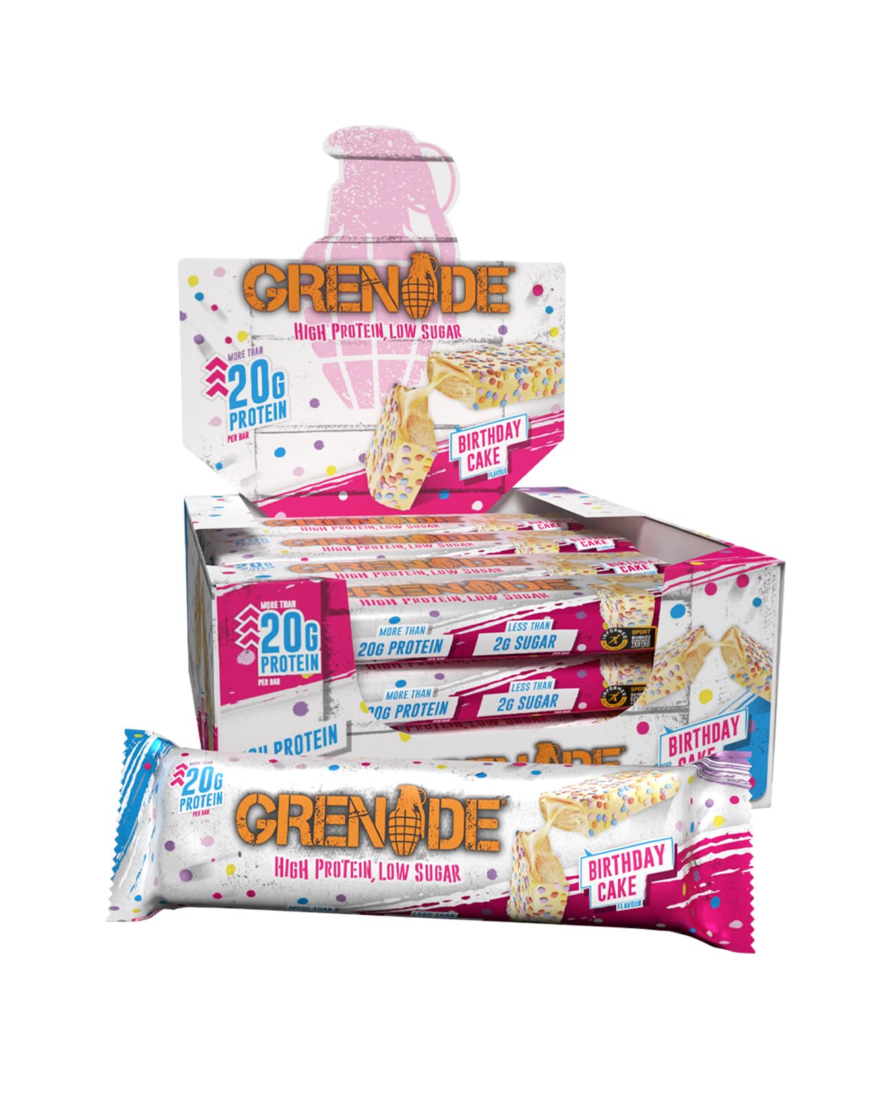 Grenade OREO White High Protein, Low Sugar Bars, 12 x 60 g – 21 g Protein per Snack Bar with Crunchy OREO Pieces & White Chocolate Coating