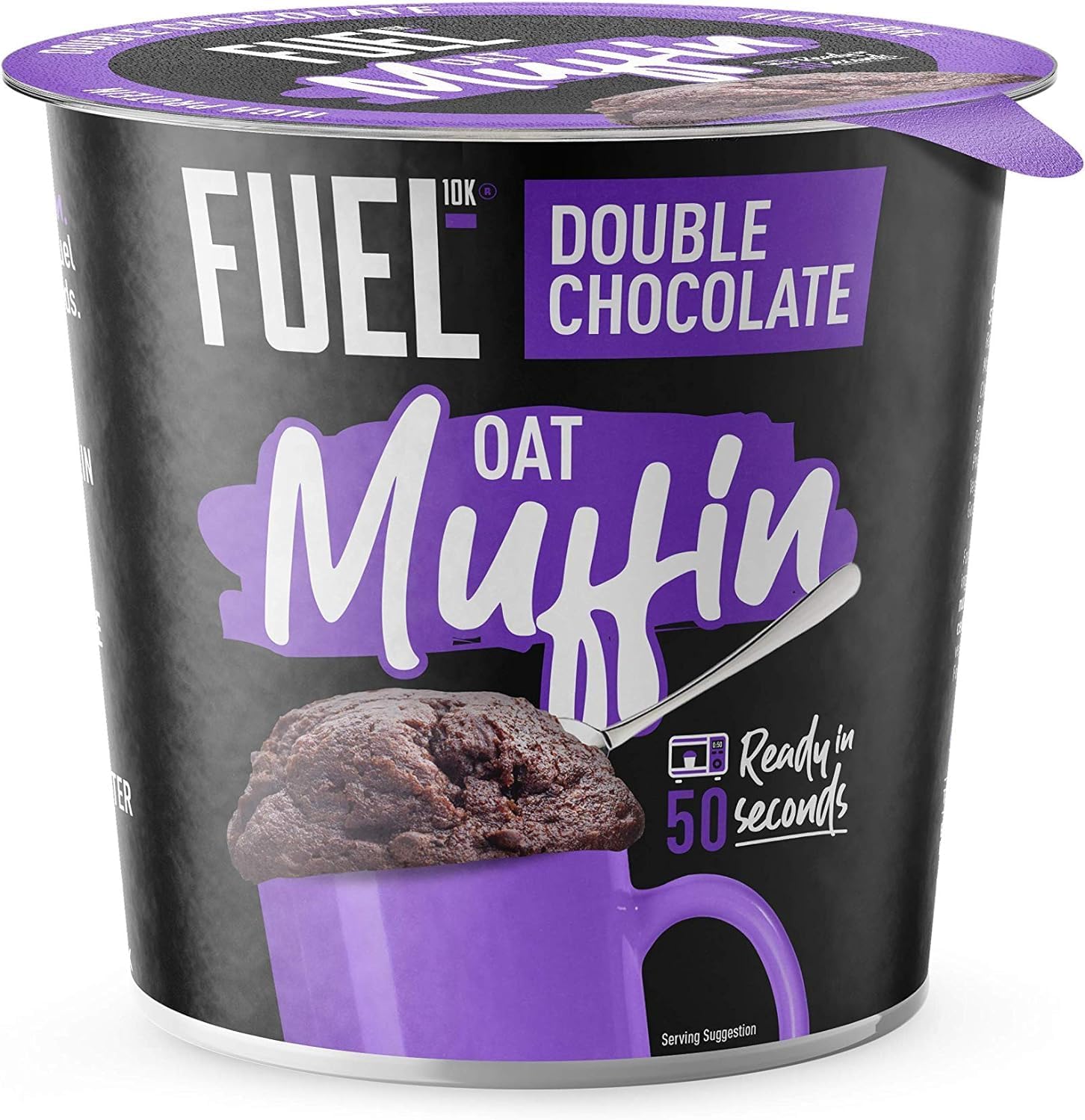 FUEL10K Chocolate Oat Muffin Protein Snack Pot, 52 g (Pack of 8)