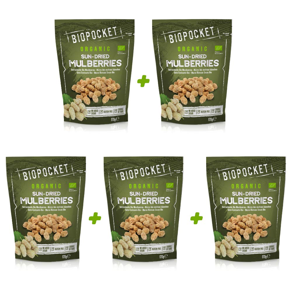 Biopocket Organic Dried Apricots, 2 x 500 g