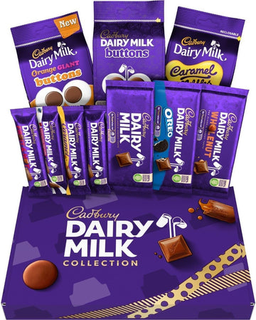 Cadbury Dairy Milk Big Night In Deluxe Hamper, Includes 10 Assorted Chocolate Bars and Bags, The Perfect Valentines Day Gift, 836 g (Pack of 1)