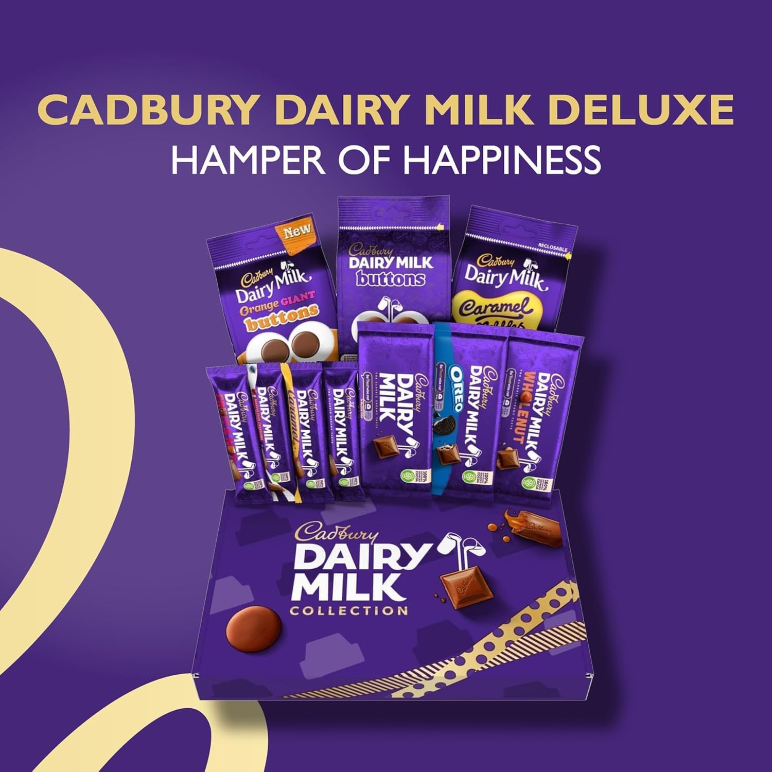 Cadbury Dairy Milk Big Night In Deluxe Hamper, Includes 10 Assorted Chocolate Bars and Bags, The Perfect Valentines Day Gift, 836 g (Pack of 1)