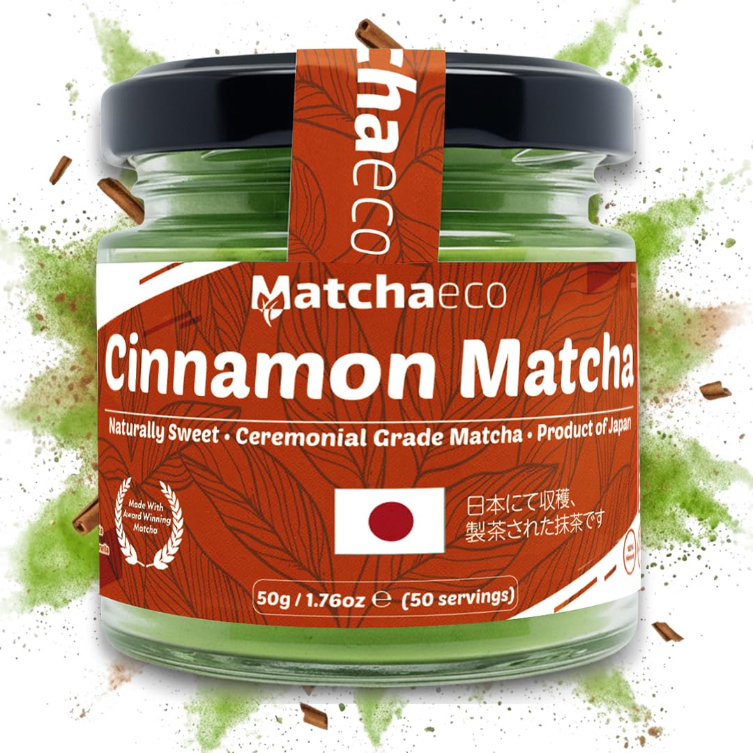 Matchaeco 2 x 50g [100g] Japanese Matcha Green Tea Powder |Authentic Stone Ground Ceremonial Grade From Japan | Natural Energy | Recyclable Jar | Vegan Baking Gift Ideas | Coffee Alternative