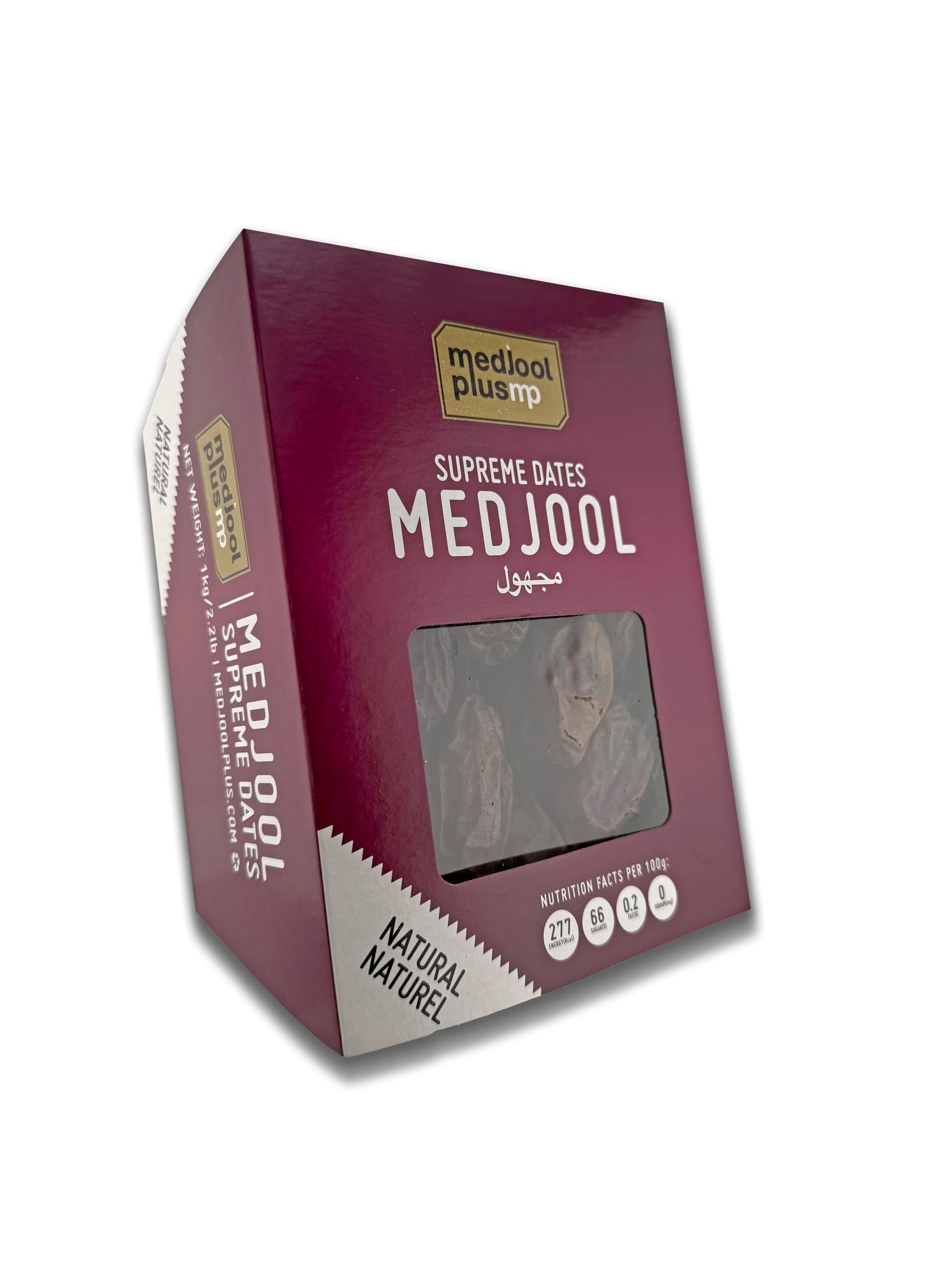 Medjool Plus Choice Grade Medjool Dates 1kg – Premium Jumbo Dates with – Soft, Sweet & Fresh – No Added Sugar – Luxury Gift Box