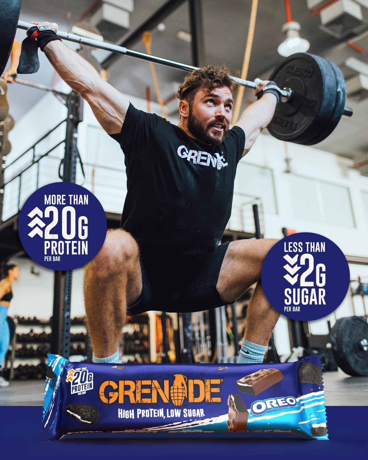 Grenade OREO White High Protein, Low Sugar Bars, 12 x 60 g – 21 g Protein per Snack Bar with Crunchy OREO Pieces & White Chocolate Coating