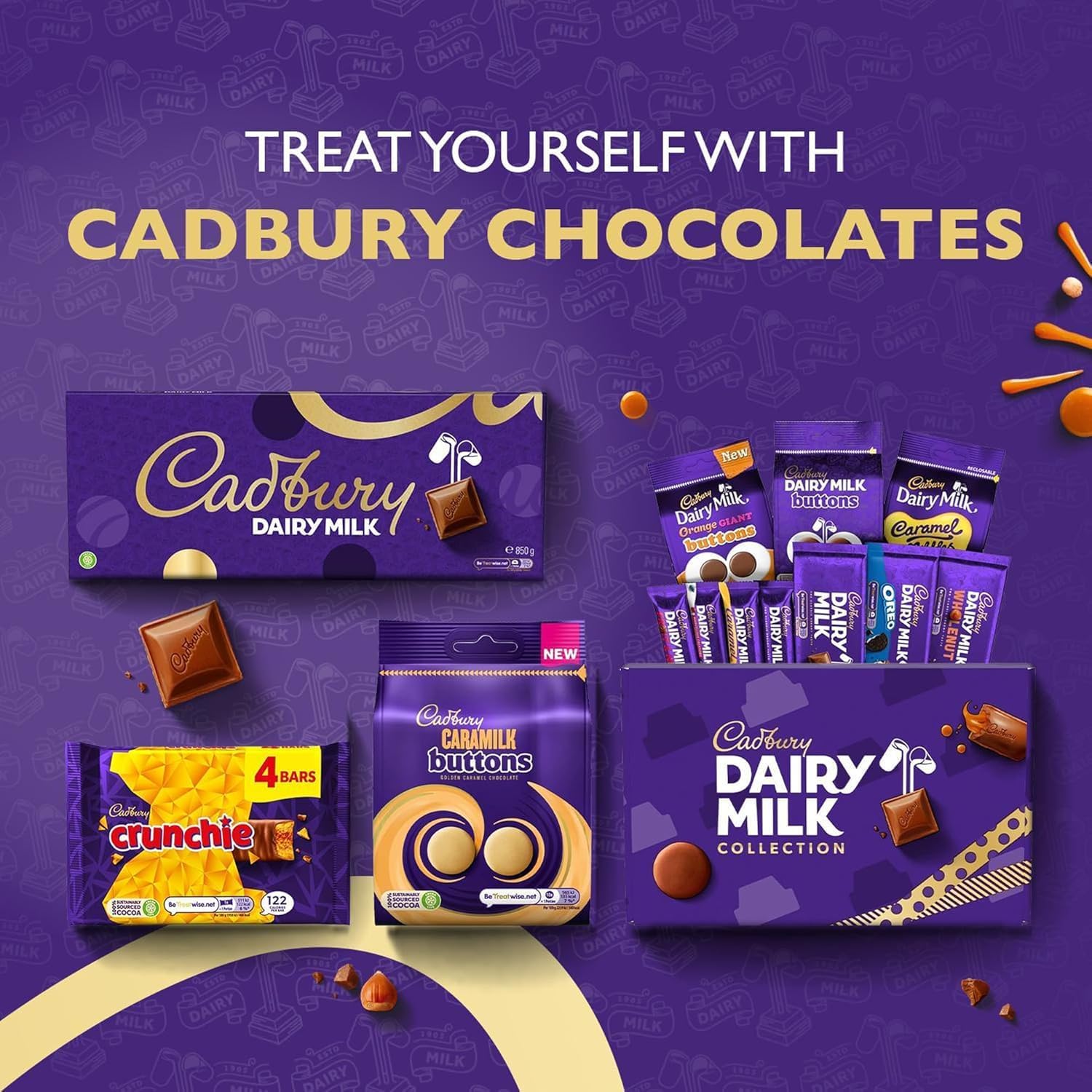 Cadbury Dairy Milk Big Night In Deluxe Hamper, Includes 10 Assorted Chocolate Bars and Bags, The Perfect Valentines Day Gift, 836 g (Pack of 1)