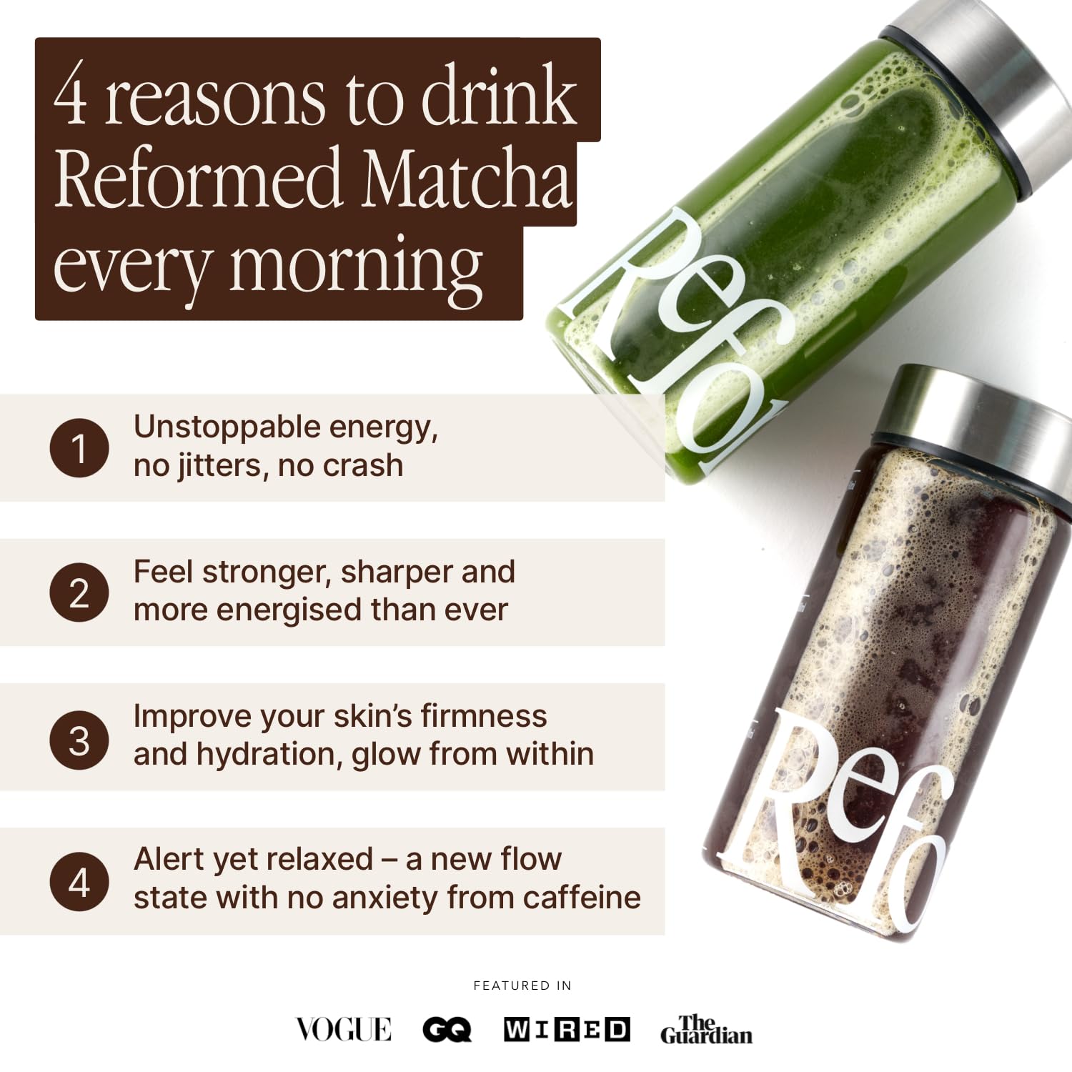 Reformed Collagen Matcha Powder I Hydrolysed Collagen (Marine), Ceremonial Grade, Skin Health, Reduce Bloating, Functional Mushrooms, 21 Vitamins & Minerals, I UK Made I 1 Month Supply