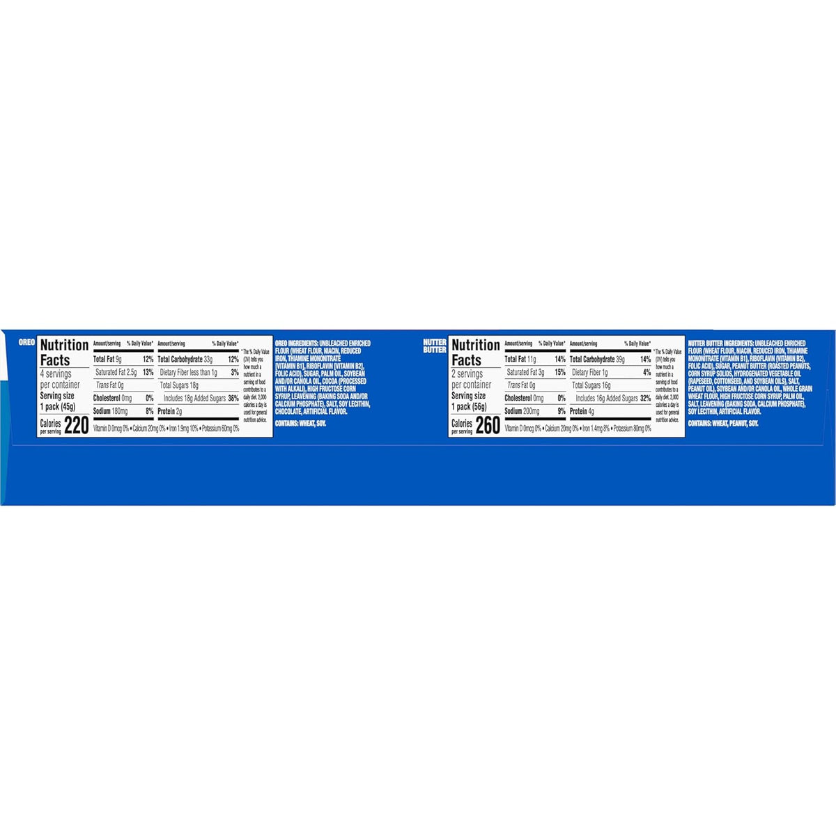 Nabisco Cookies Variety Pack, Oreo, Nutter Butter, Chips AHOY!, 40 Snack Packs (4 Cookies Per Pack, 4 Boxes)