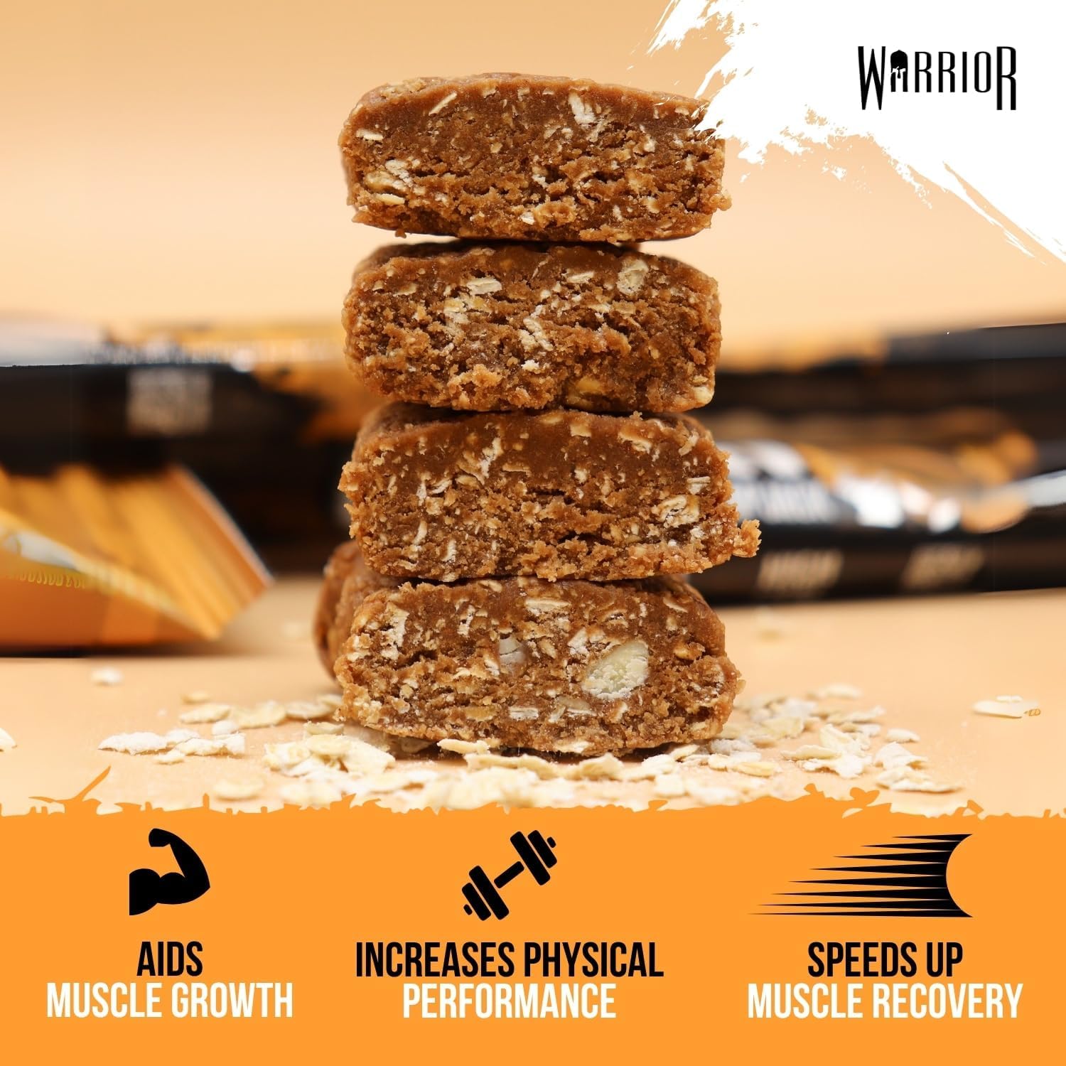 Warrior Raw Protein Bars – 20g Protein Per Bar – High Protein Snack Bars Multipack (12 or 24 Bars, 75g Each) – Low Sugar, High Fibre Breakfast & Meal Replacement Bar – Chocolate Brownie Flapjack