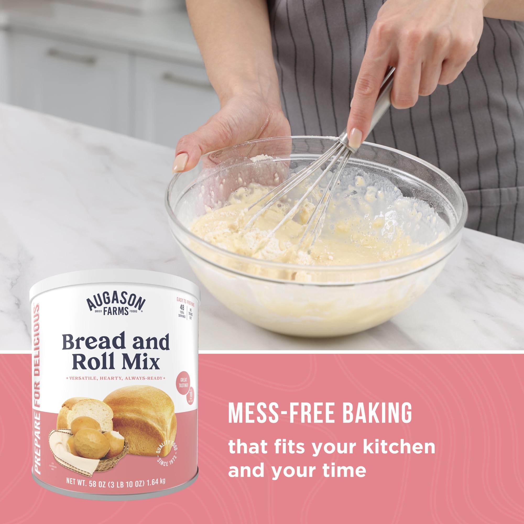 Augason Farms Emergency Food Honey White Bread & Roll Mix, 58 oz by Augason Farms