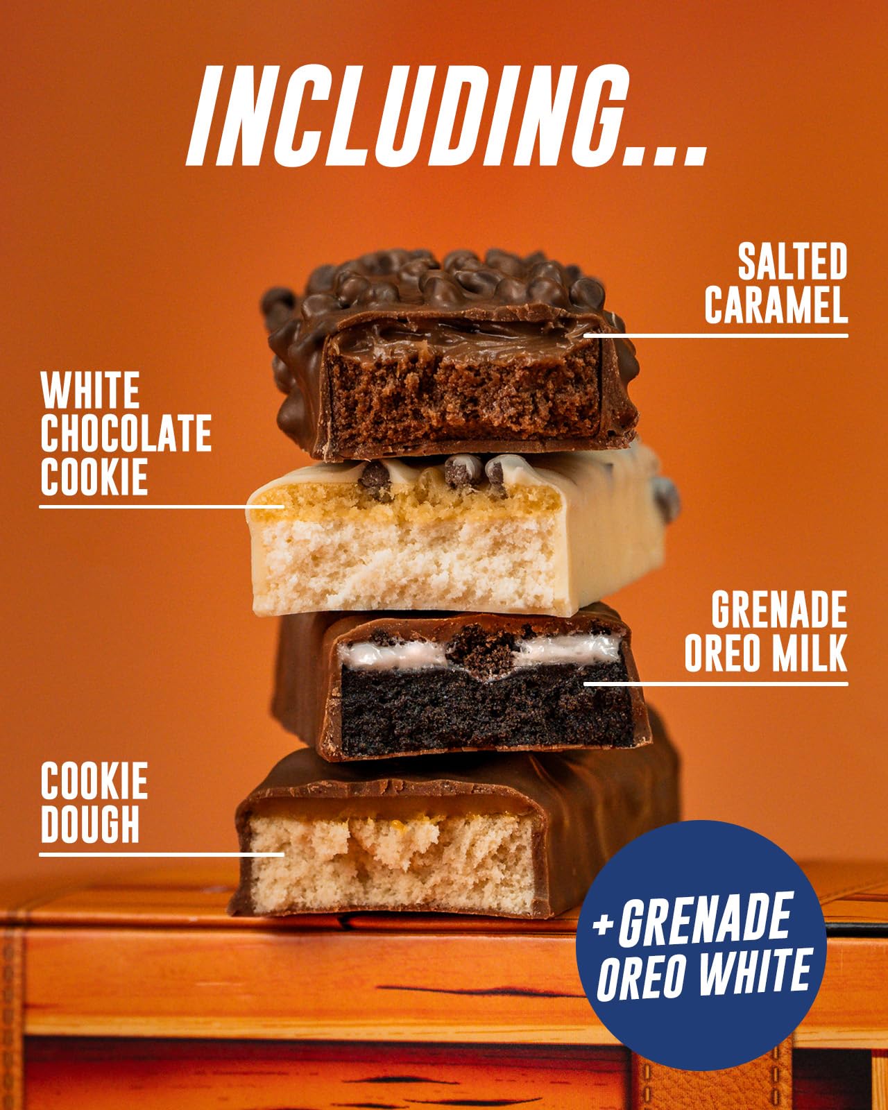 Grenade OREO White High Protein, Low Sugar Bars, 12 x 60 g – 21 g Protein per Snack Bar with Crunchy OREO Pieces & White Chocolate Coating