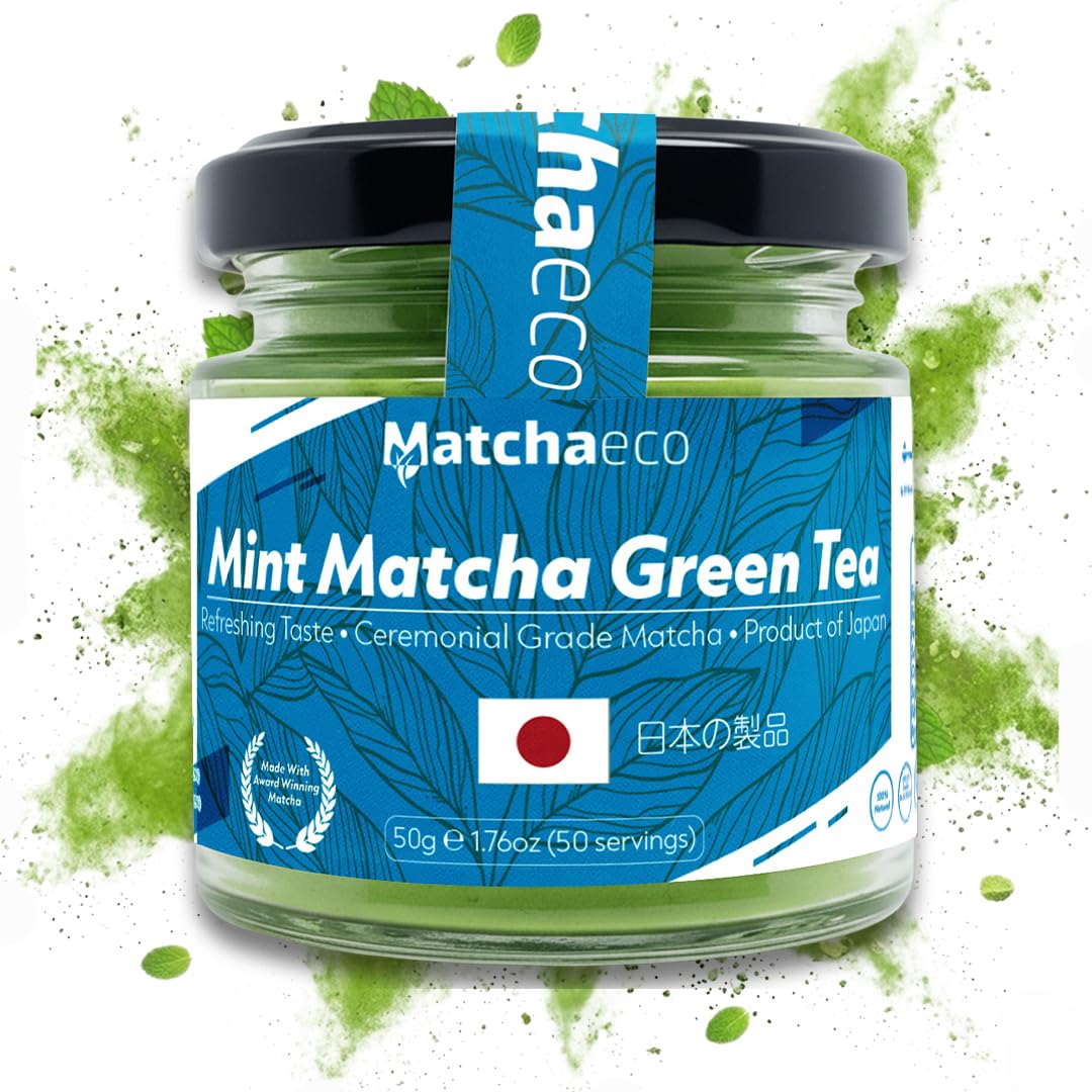 Matchaeco 2 x 50g [100g] Japanese Matcha Green Tea Powder |Authentic Stone Ground Ceremonial Grade From Japan | Natural Energy | Recyclable Jar | Vegan Baking Gift Ideas | Coffee Alternative