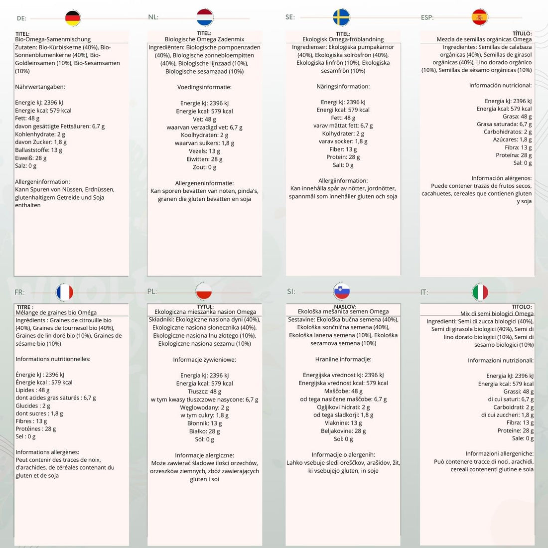 Whole Food Earth Organic Omega Seed Mix (A blend of Pumpkin, Sunflower, Sesame seeds and Flaxseed) 1kg