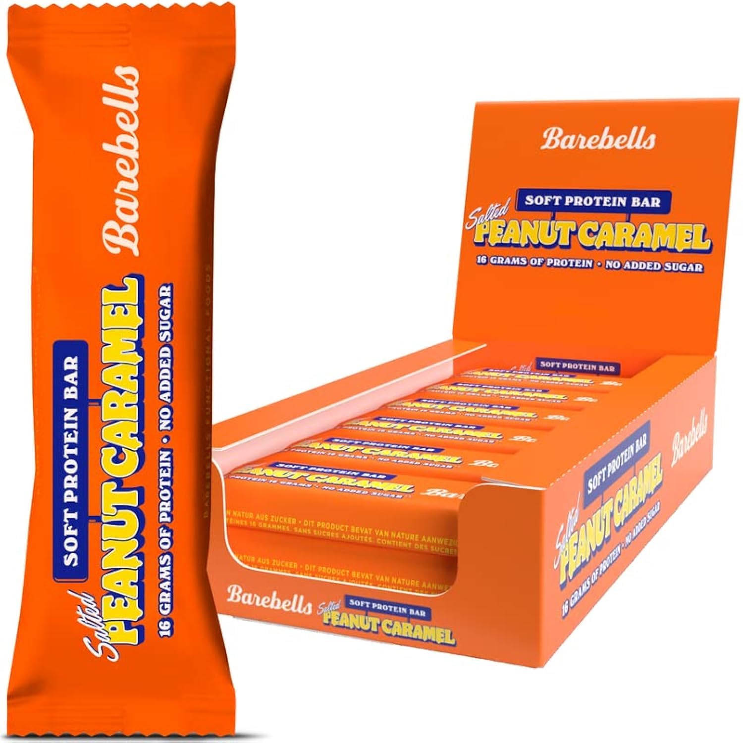 Barebells Protein Bars - 12 Count, 16g High Protein Treats – Sugar Free Chocolate Nutrition Bar, Low Carb – On The Go Breakfast or Post-Workout Snack (Caramel Choco)