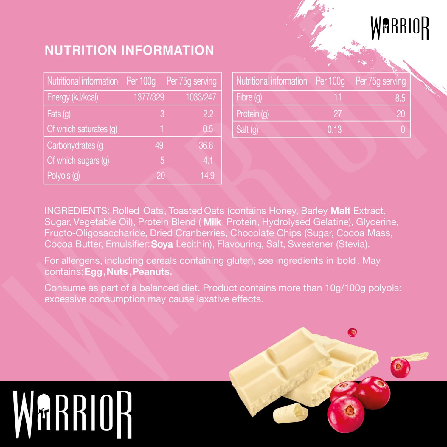 Warrior Raw Protein Bars – 20g Protein Per Bar – High Protein Snack Bars Multipack (12 or 24 Bars, 75g Each) – Low Sugar, High Fibre Breakfast & Meal Replacement Bar – Chocolate Brownie Flapjack