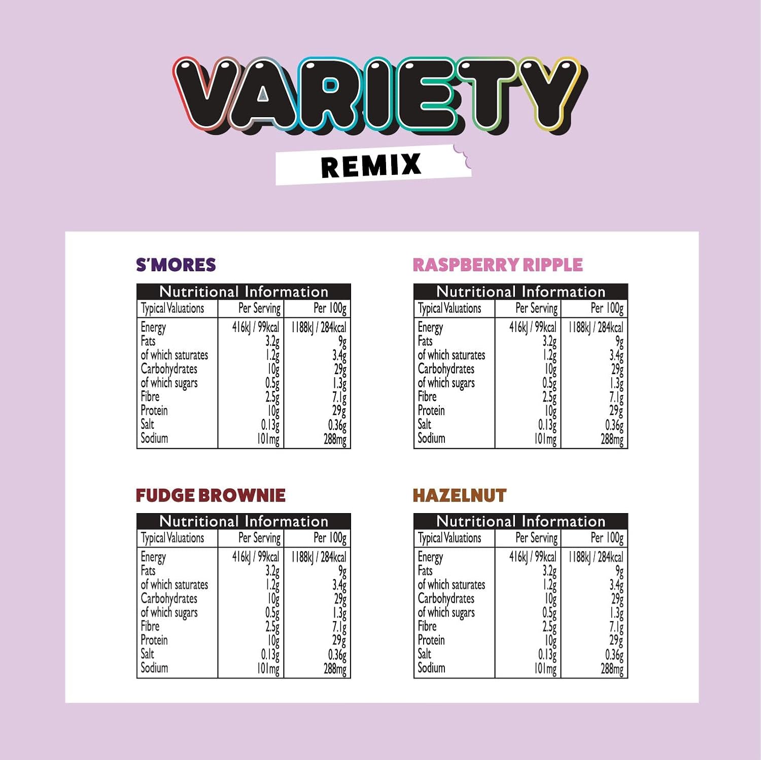 YuBi Variety Mix 12 Pack - Protein Bars - 99 Calories, High Protein, High Fibre, Low Sugar, Gluten Free and Dairy Free - Healthy Snacks/Nutrition Bar - Chocolate Bars - 420g