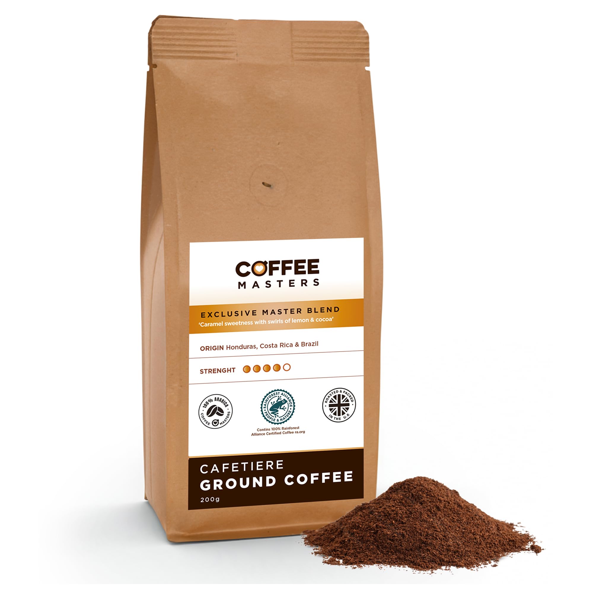 Coffee Masters Coffee Beans 1kg Exclusive Master Blend - 100% Arabica, Medium Dark Roasted Whole Bean Ideal for Espresso Machines