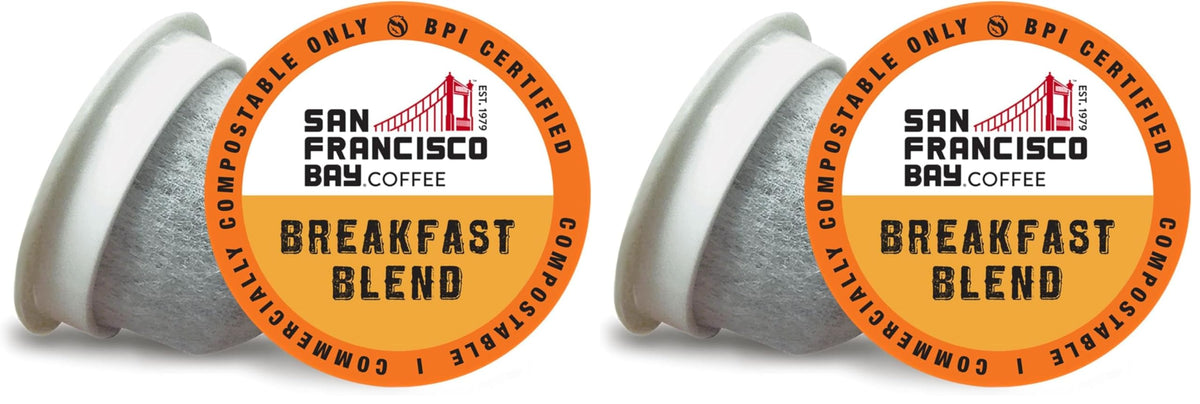 SAN FRANCISCO BAY SF Coffee OneCUP /Dark Roast Compostable Coffee Pods, K Cup Compatible Including Keurig 2.0 (Packaging May Vary), French Roast, 80 Count (Pack of 1)