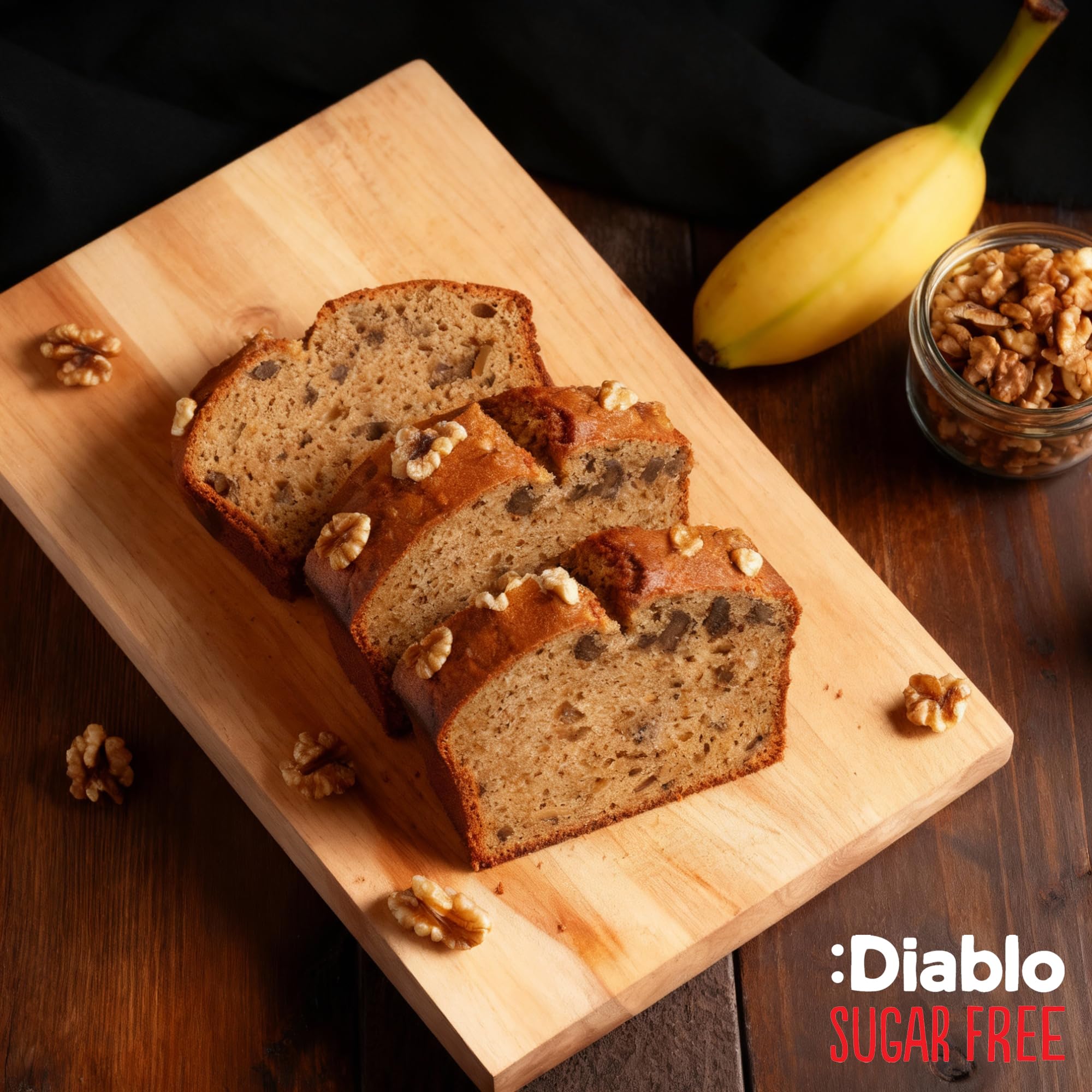 Diablo No Added Sugar Lemon Cake – Healthy Snacks Sweet Treat, Cakes and Desserts for All, Ideal for Snack Time, Tea & Party Treat, Halal & Kosher Approved – 200g (Pack of 2)