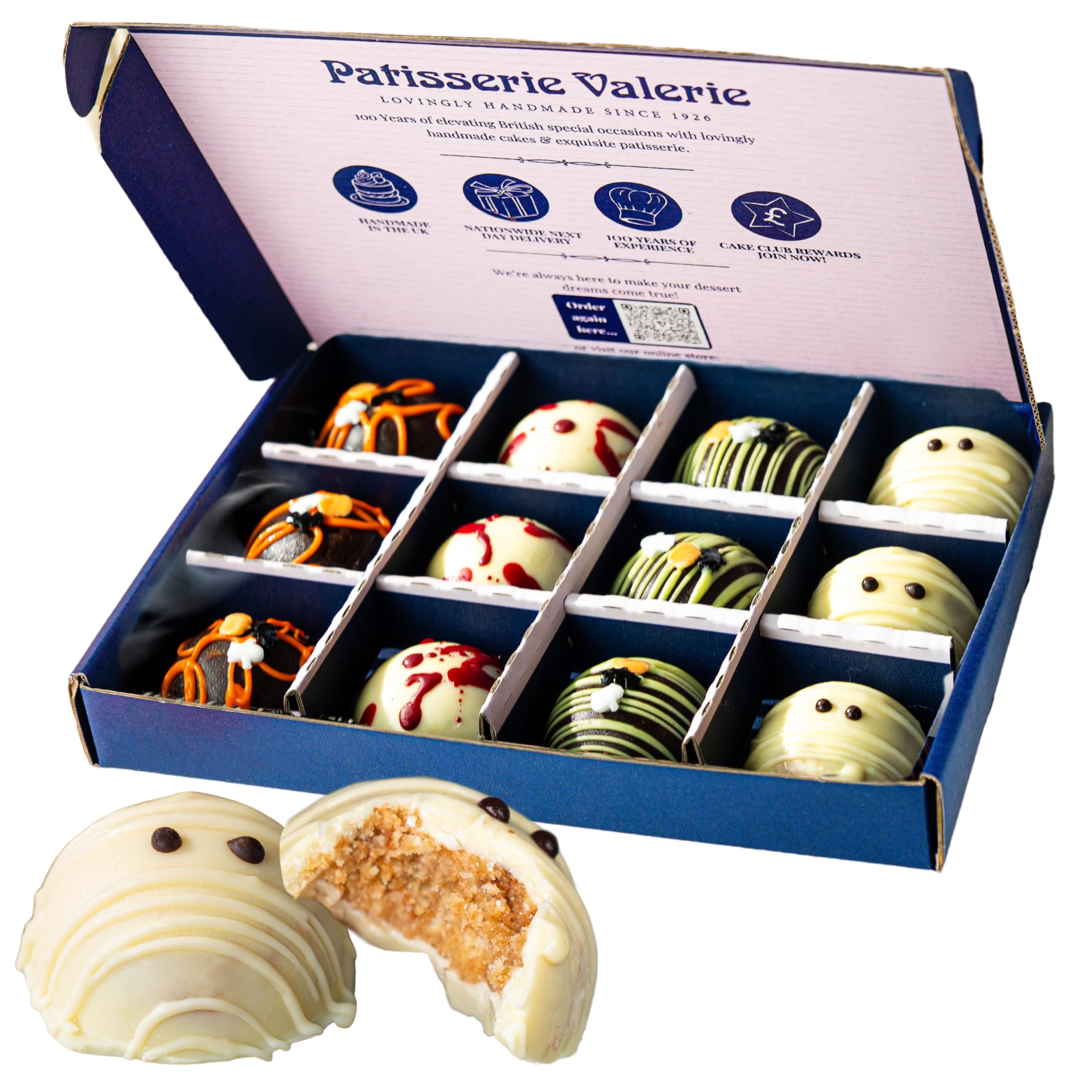 Patisserie Valerie Chocolate Cake Bites, 12 Pack -Finest Sponge Combined with Buttercream, Coated in Decadent Chocolate and Finished with Artisanal Drizzle.