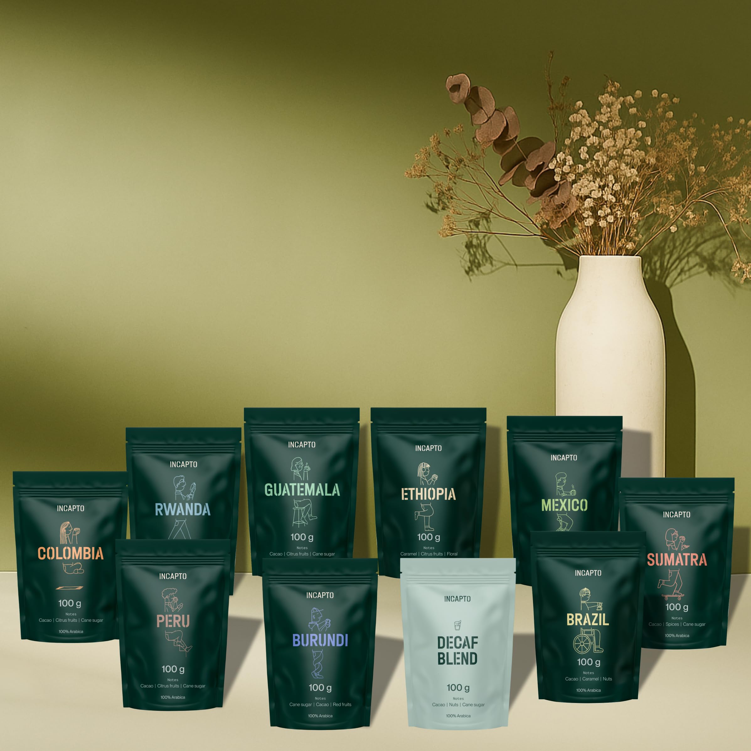 Incapto Medium Roast Jungle Blend Whole Bean Coffee 500g | Natural Rich Aroma and Flavor | Blend of Origins – Guatemala, Brazil, and Peru | 100% Arabica | Specialty Coffee 80 SCA Points