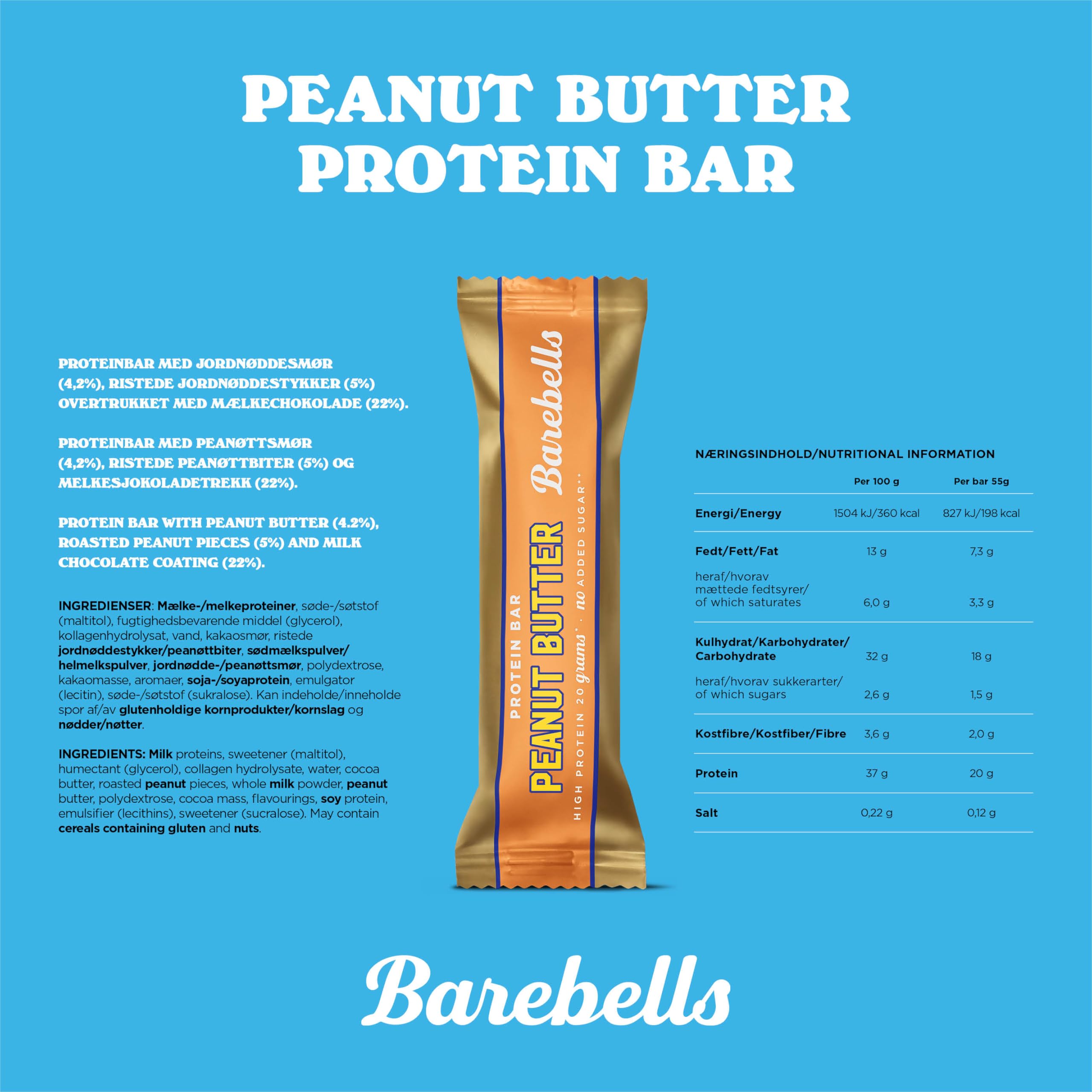 Barebells Protein Bars - 12 Count, 16g High Protein Treats – Sugar Free Chocolate Nutrition Bar, Low Carb – On The Go Breakfast or Post-Workout Snack (Caramel Choco)