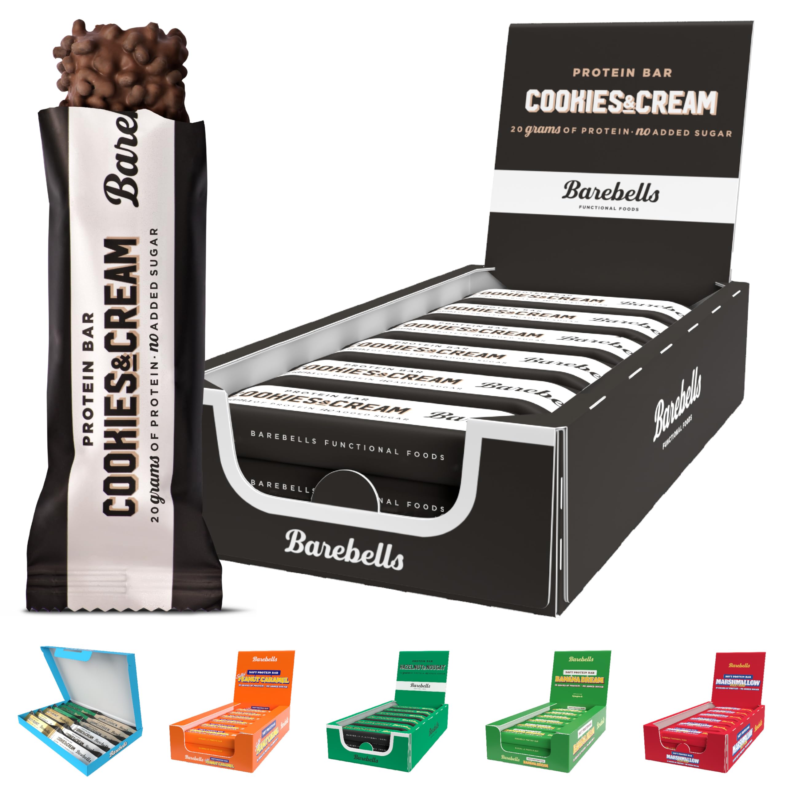 Barebells Protein Bars - 12 Count, 16g High Protein Treats – Sugar Free Chocolate Nutrition Bar, Low Carb – On The Go Breakfast or Post-Workout Snack (Caramel Choco)