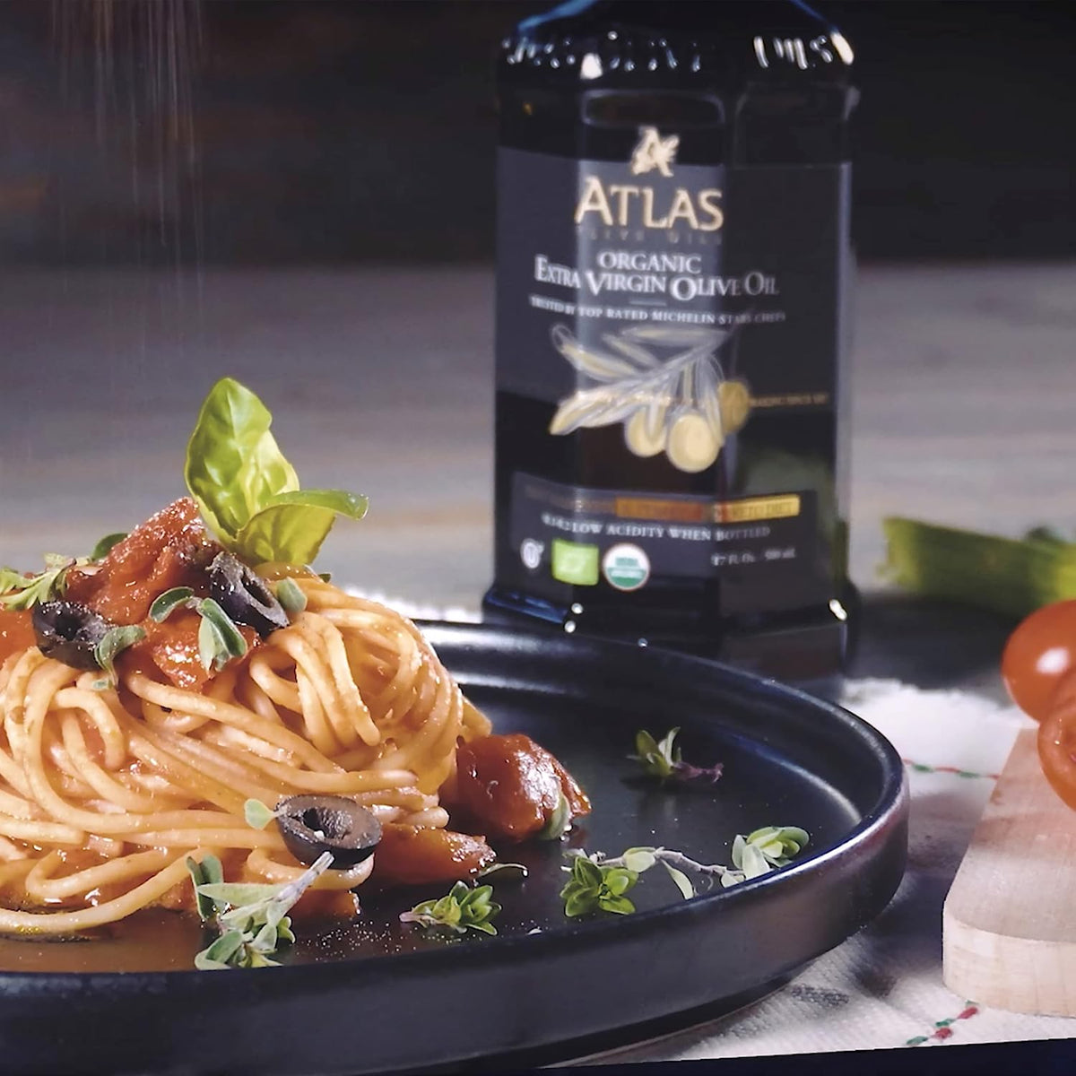 Atlas 750 mL Organic Cold Press Extra Virgin Olive Oil in Glass Bottle, Polyphenol Rich from Morocco | Newly Harvested Unprocessed from One Single Family Farm | Moroccan EVOO Trusted by Award-Winning Chefs