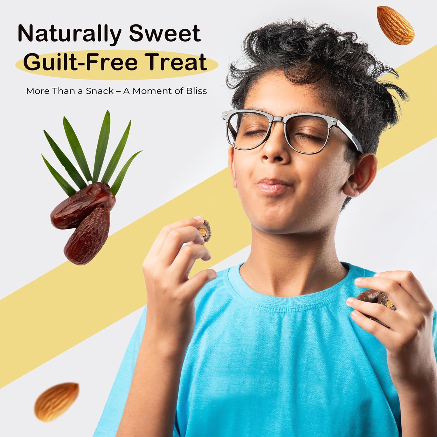 Abu Auf Sahara Delights Dark Chocolate-Covered Dates with Almonds,Delights Selection 300g