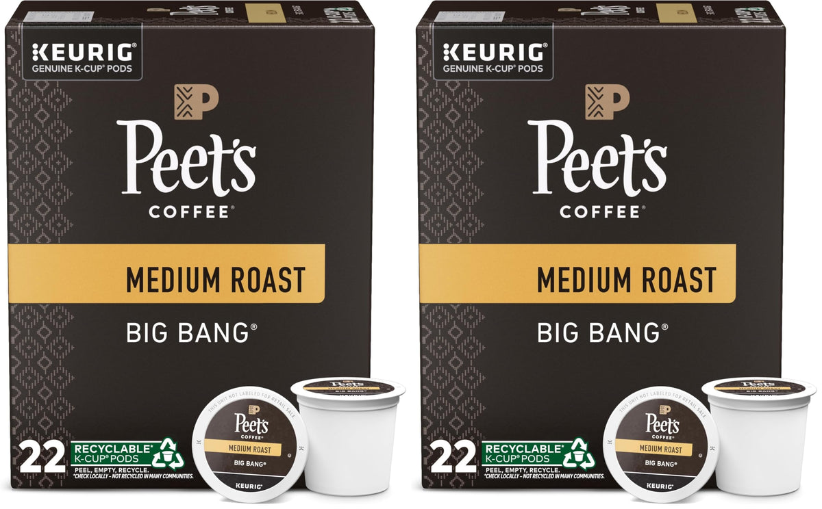 Peet's Coffee, Medium Roast Keurig K-Cup Pods - Café Domingo 54 Count (1 Box of 54 Pods)