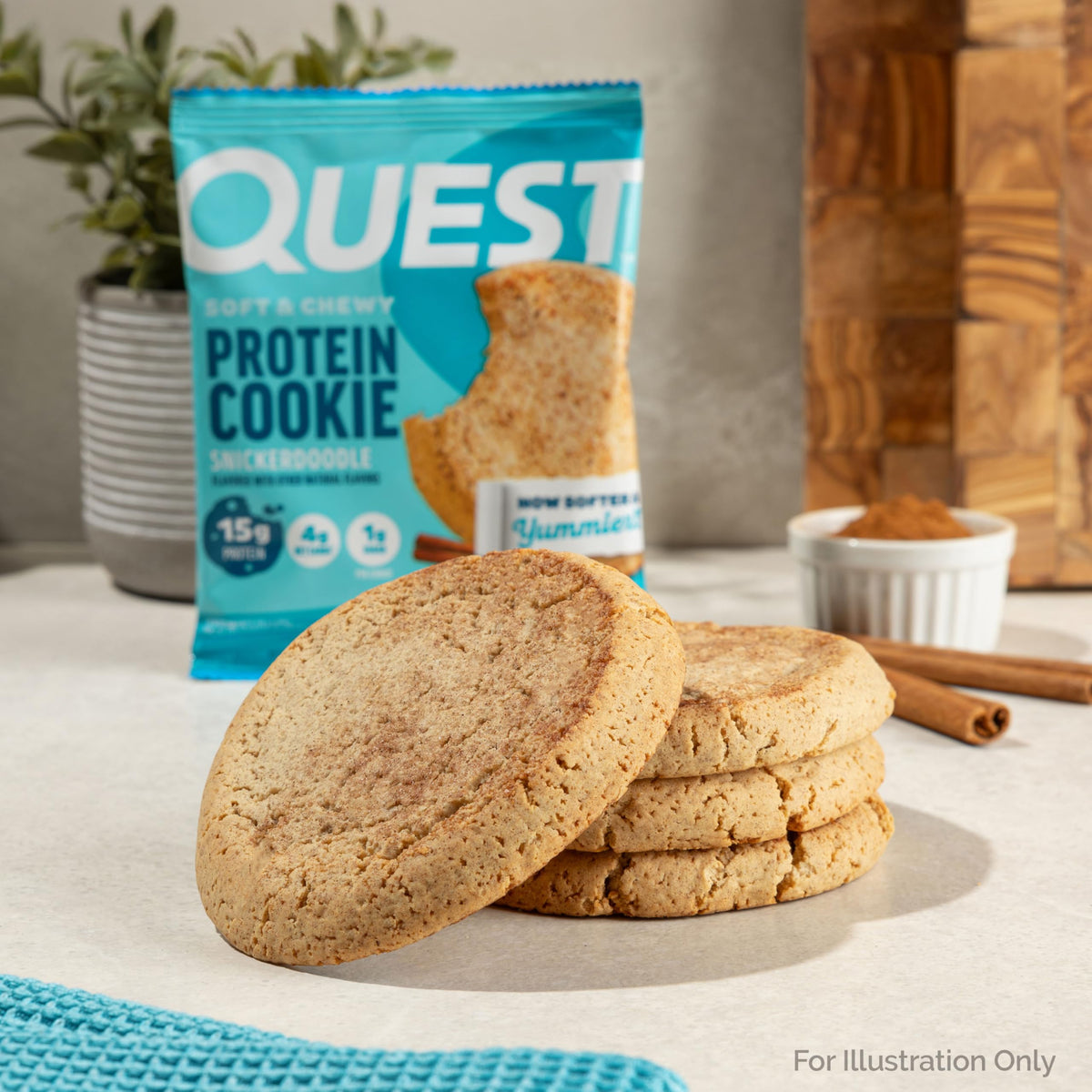 Quest Nutrition Chocolate Chip Protein Cookie, 15g Protein, 1g Sugar, 2g Net Carbs, Keto Friendly, High Protein, Low Carb; 12 Count