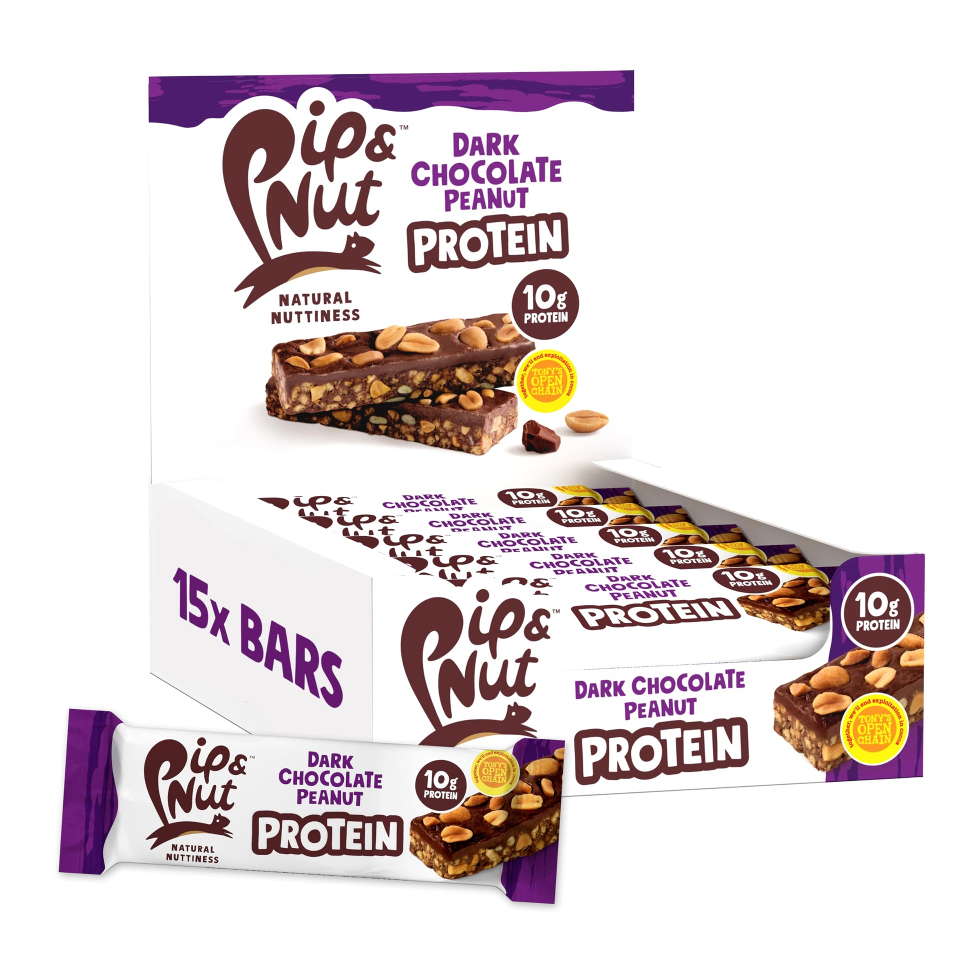 Pip & Nut Protein Peanut Butter Bar 15 x 46g
