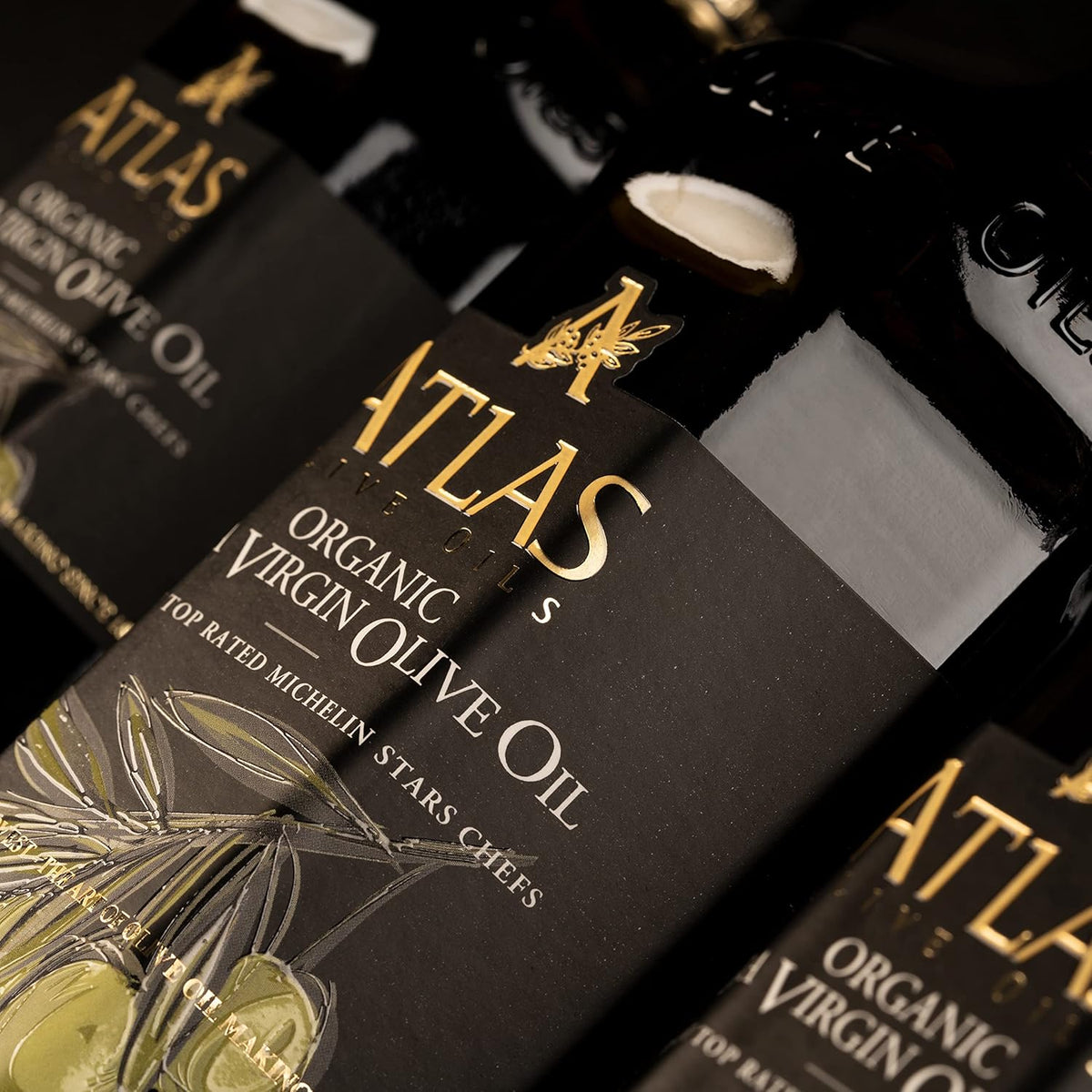 Atlas 750 mL Organic Cold Press Extra Virgin Olive Oil in Glass Bottle, Polyphenol Rich from Morocco | Newly Harvested Unprocessed from One Single Family Farm | Moroccan EVOO Trusted by Award-Winning Chefs