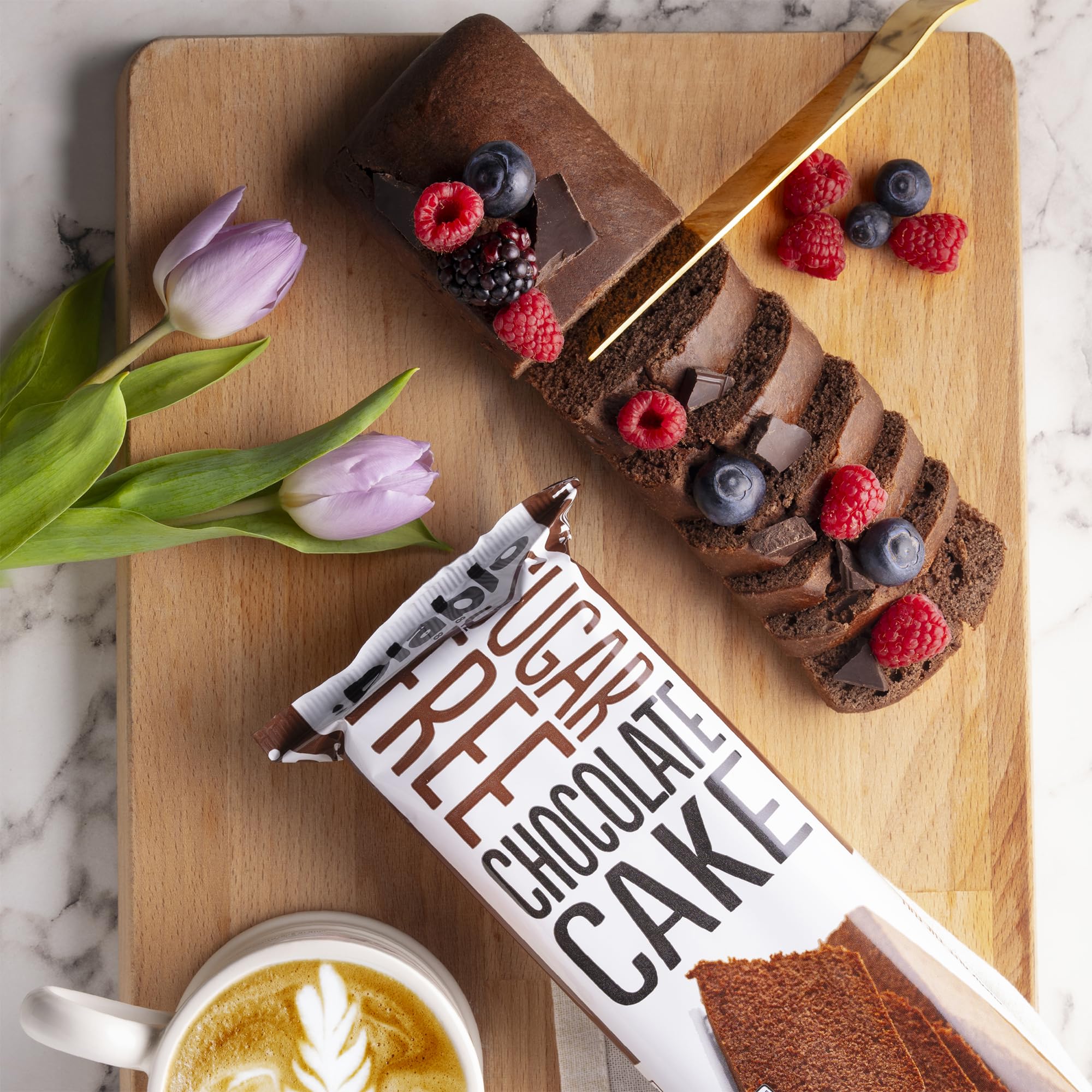 Diablo No Added Sugar Lemon Cake – Healthy Snacks Sweet Treat, Cakes and Desserts for All, Ideal for Snack Time, Tea & Party Treat, Halal & Kosher Approved – 200g (Pack of 2)