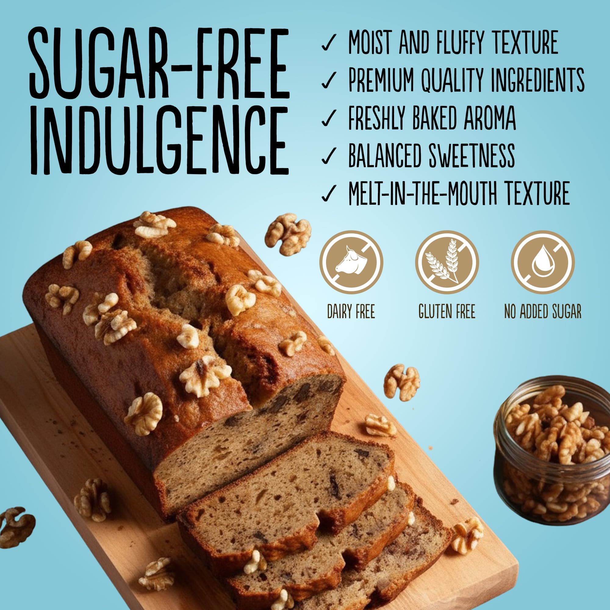 Diablo No Added Sugar Lemon Cake – Healthy Snacks Sweet Treat, Cakes and Desserts for All, Ideal for Snack Time, Tea & Party Treat, Halal & Kosher Approved – 200g (Pack of 2)