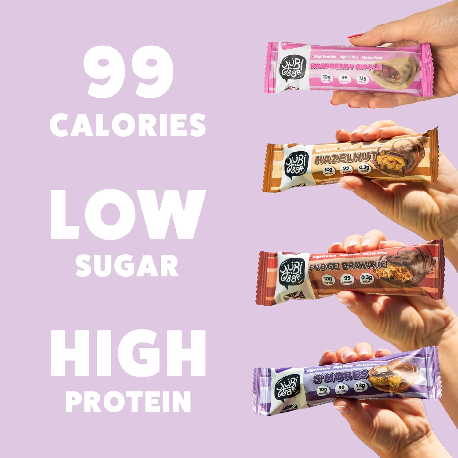 YuBi Variety Mix 12 Pack - Protein Bars - 99 Calories, High Protein, High Fibre, Low Sugar, Gluten Free and Dairy Free - Healthy Snacks/Nutrition Bar - Chocolate Bars - 420g