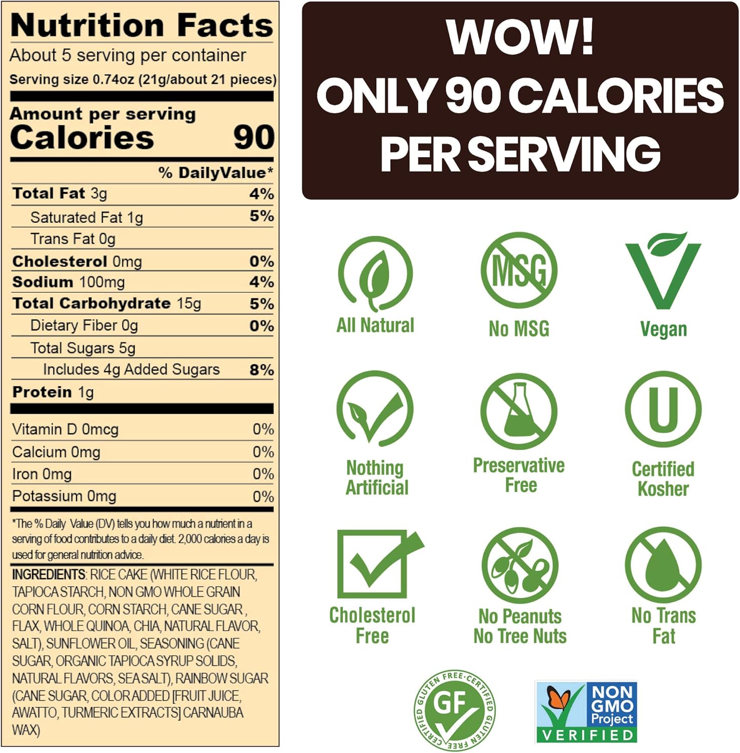 Drizzilicious Birthday Cake Mini Rice Cakes with White Chocolaty Drizzle 113g