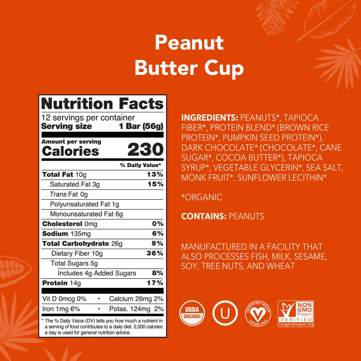 ALOHA Organic Plant Based Protein Bars |Peanut Butter Chocolate Chip | 1.98 Oz (Pack of 12) | Vegan, Low Sugar, Gluten Free, Paleo, Low Carb, Non-GMO, Stevia Free, Soy Free, No Sugar Alcohols