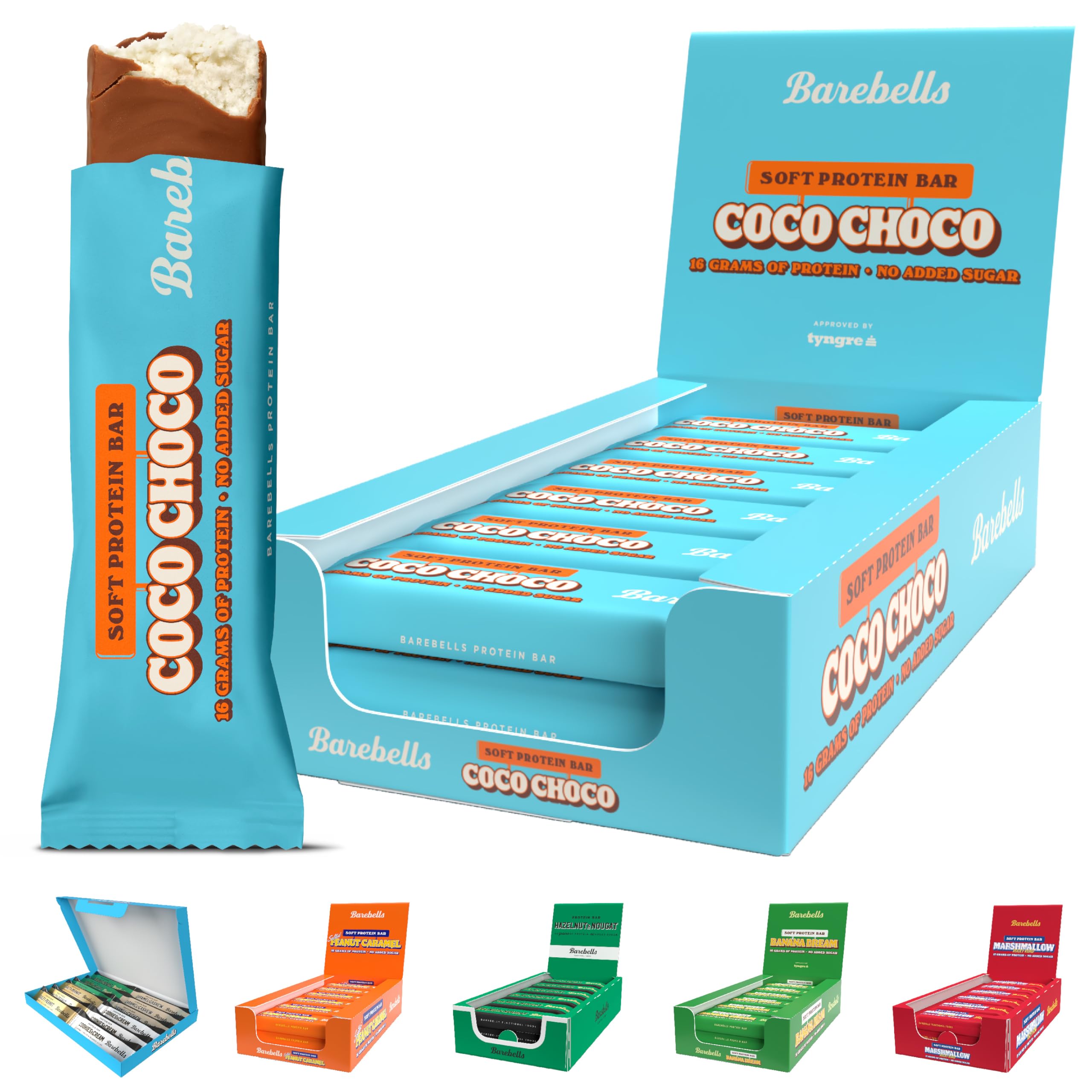 Barebells Protein Bars - 12 Count, 16g High Protein Treats – Sugar Free Chocolate Nutrition Bar, Low Carb – On The Go Breakfast or Post-Workout Snack (Caramel Choco)