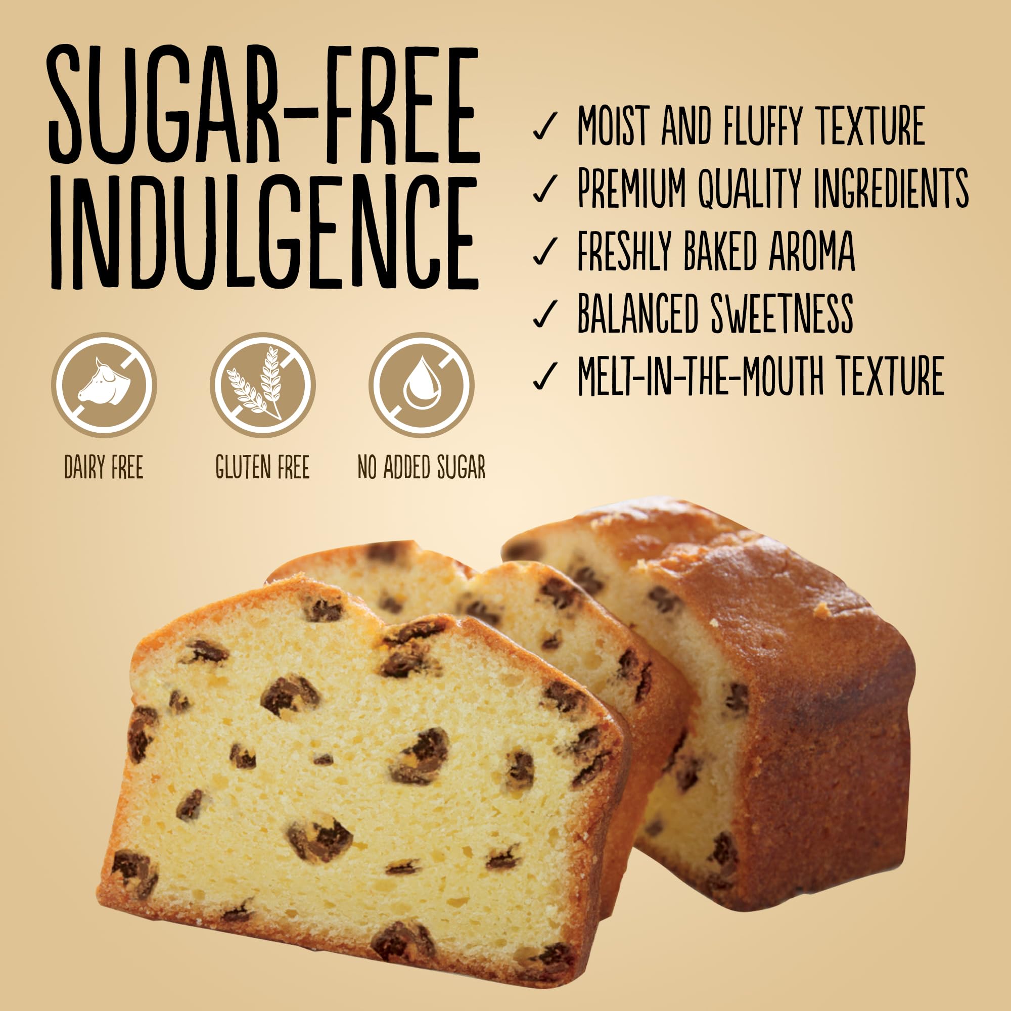 Diablo No Added Sugar Lemon Cake – Healthy Snacks Sweet Treat, Cakes and Desserts for All, Ideal for Snack Time, Tea & Party Treat, Halal & Kosher Approved – 200g (Pack of 2)